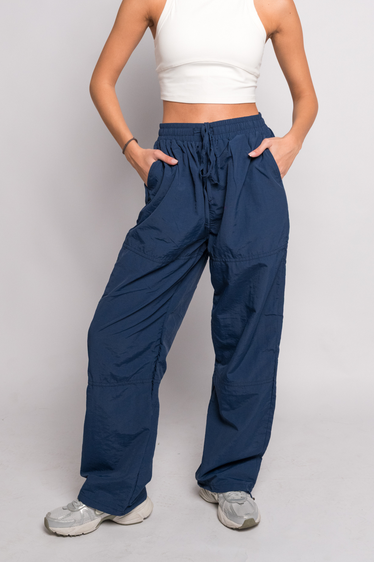 OAMY Adjustable Straight Pant in Navy