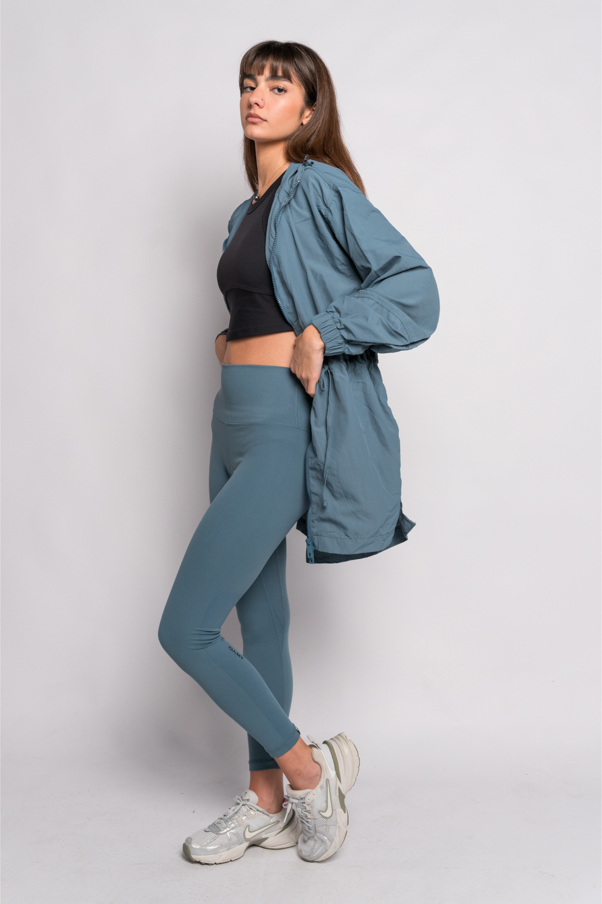 OAMY Relaxed Zip Jacket in Petrol
