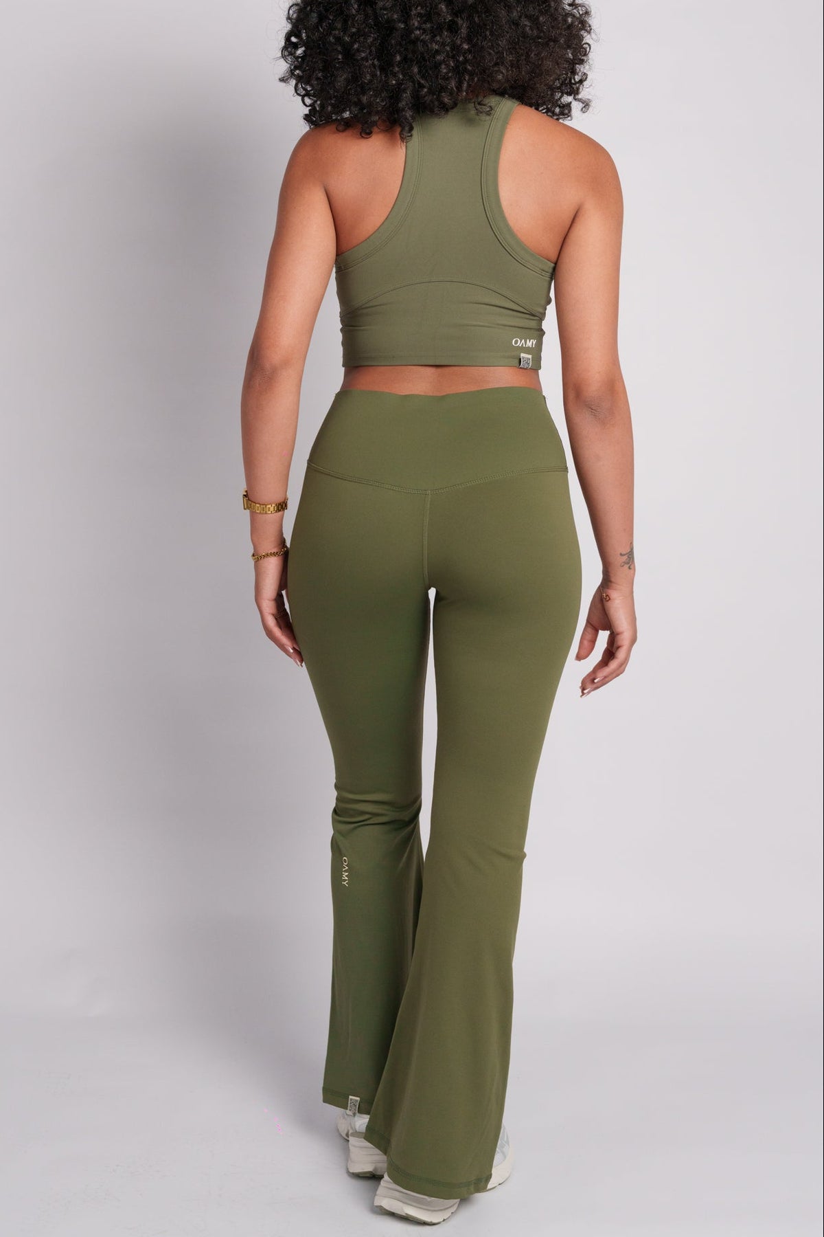 OAMY Soft Skin Flared Pant in Olive