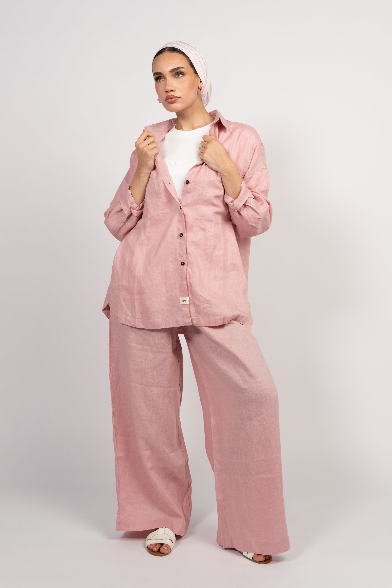 100% Linen Shirt Set
