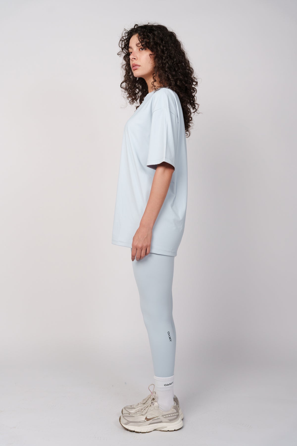 OAMY Oversized Yoga T-Shirt in Baby Blue