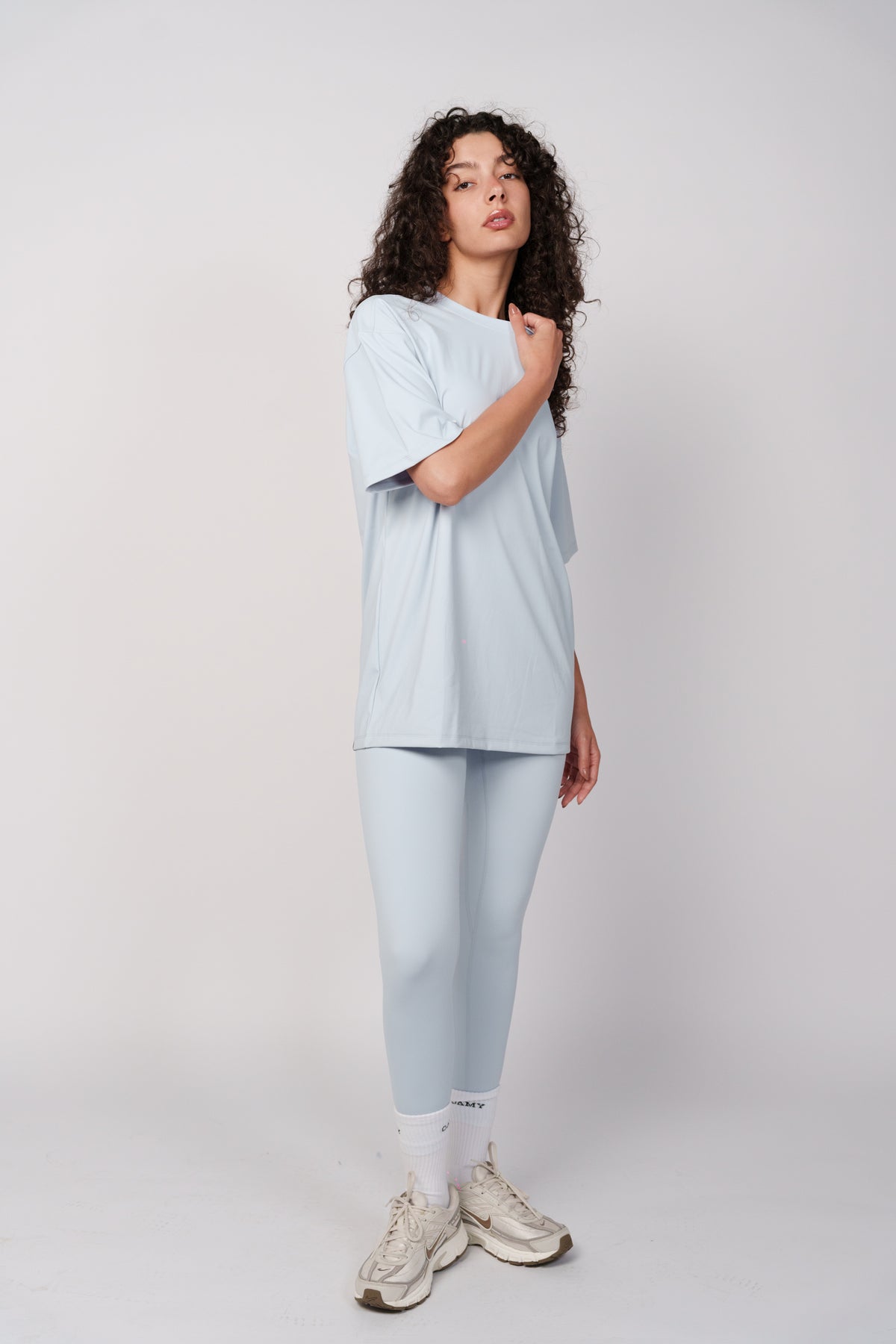 OAMY Oversized Yoga T-Shirt in Baby Blue