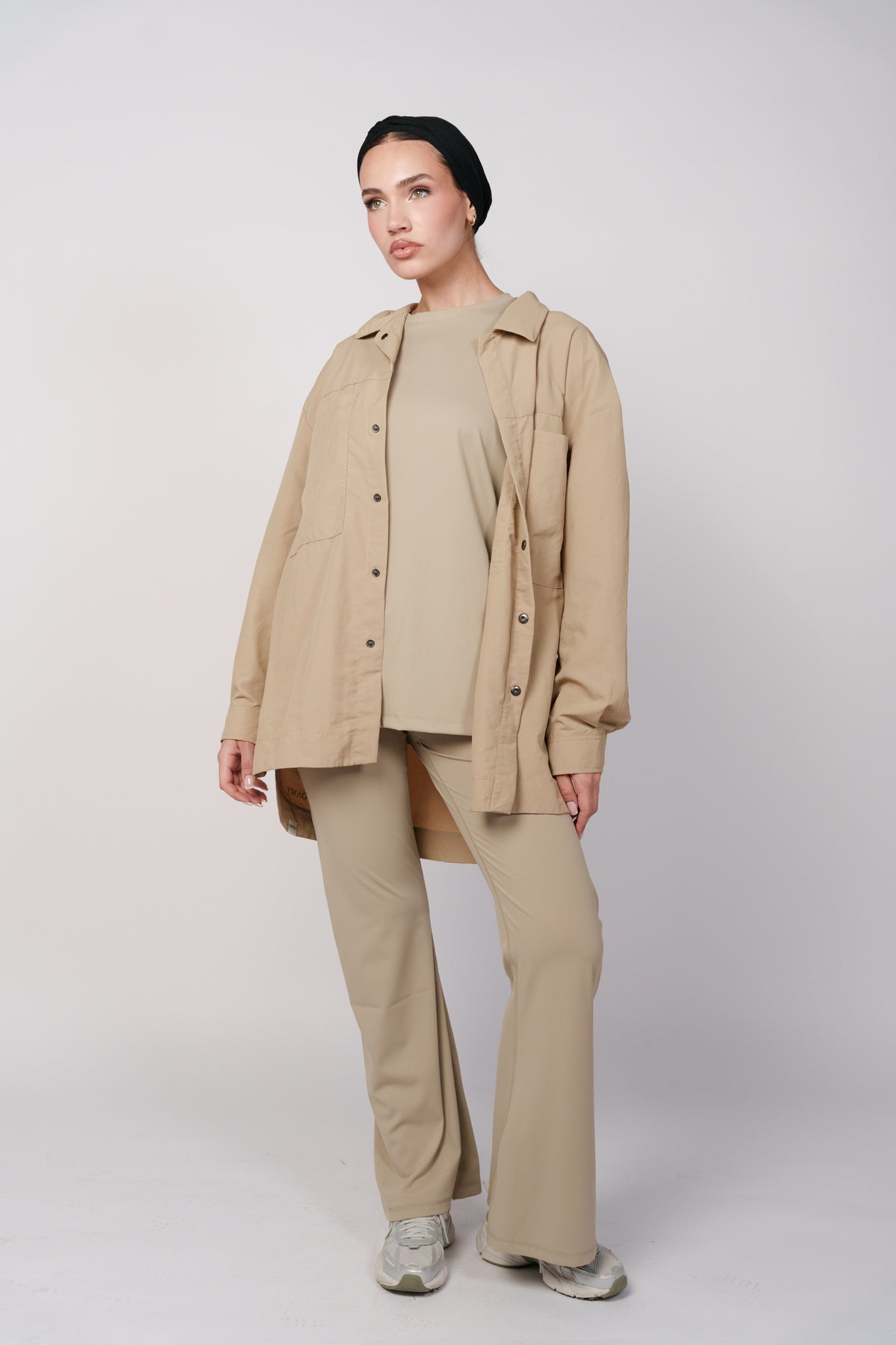 OAMY Oversized Shacket in Beige