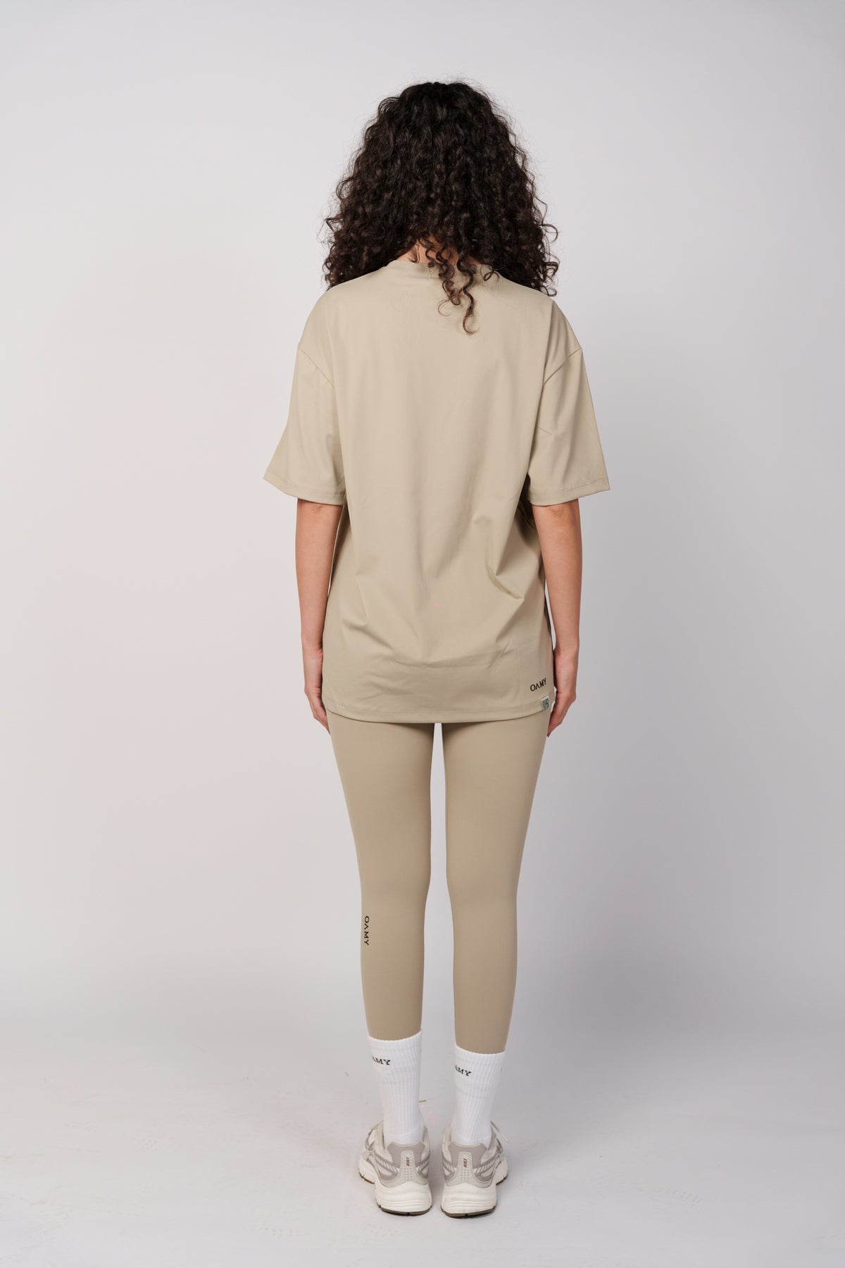 OAMY Oversized Yoga T-Shirt in Beige