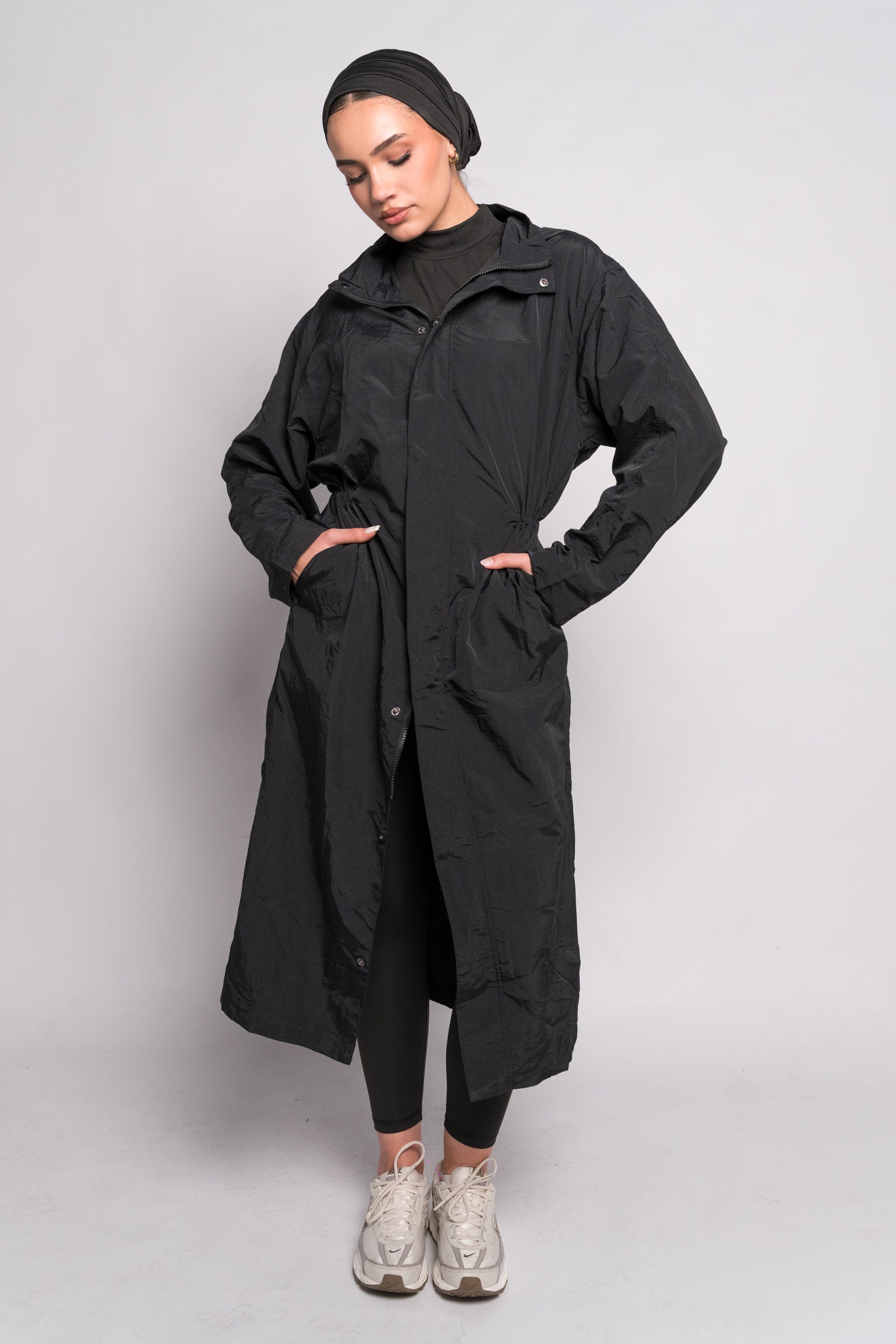 OAMY Relaxed Longline Zip Jacket Black