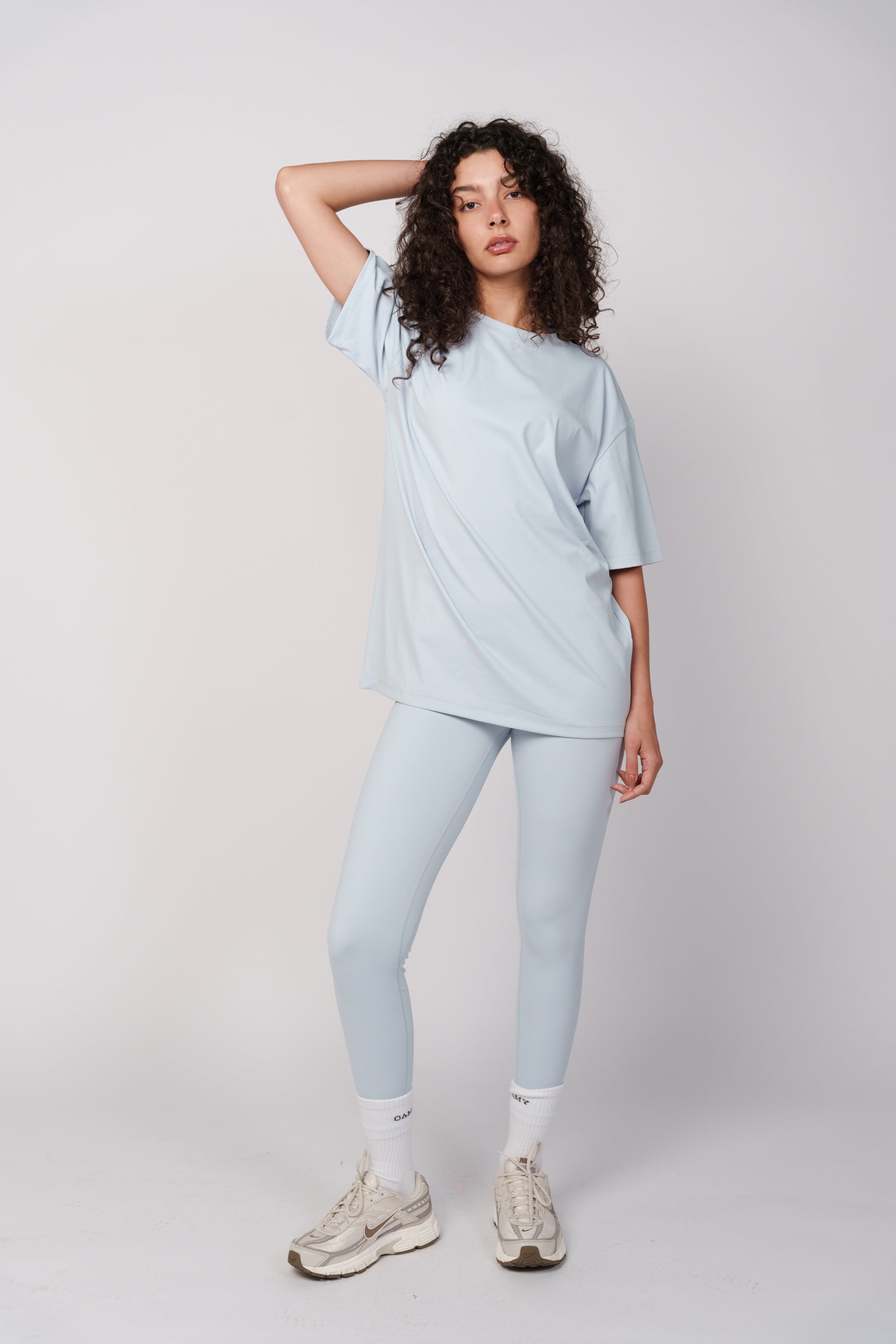 OAMY Oversized Yoga T-Shirt Baby Blue