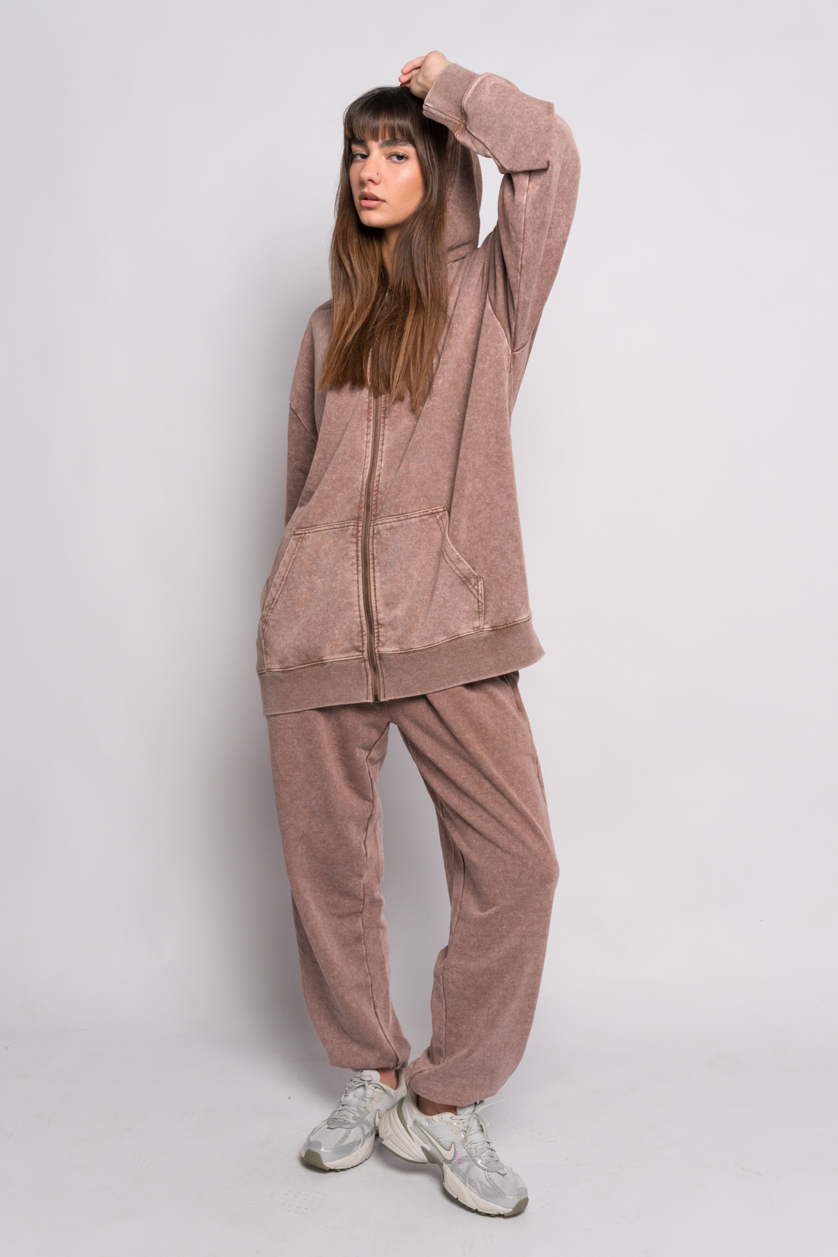 OAMY Soft Lounge Zip Set in Rose Taupe