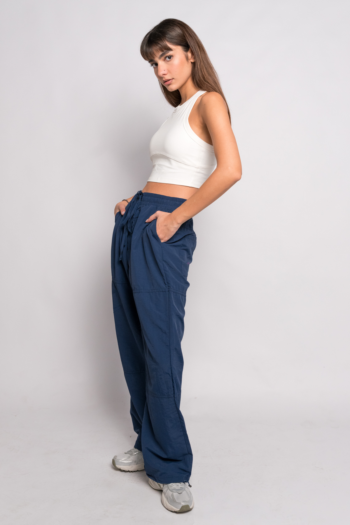OAMY Adjustable Straight Pant in Navy