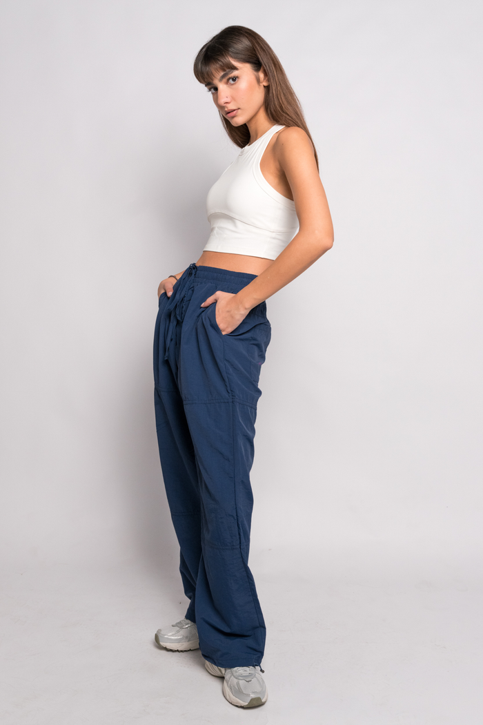 OAMY Adjustable Straight Pant in Navy