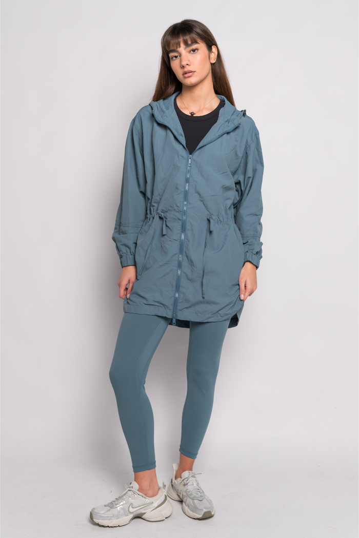 OAMY Relaxed Zip Jacket in Petrol