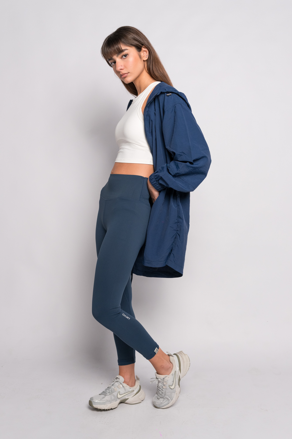 OAMY Relaxed Zip Jacket in Navy