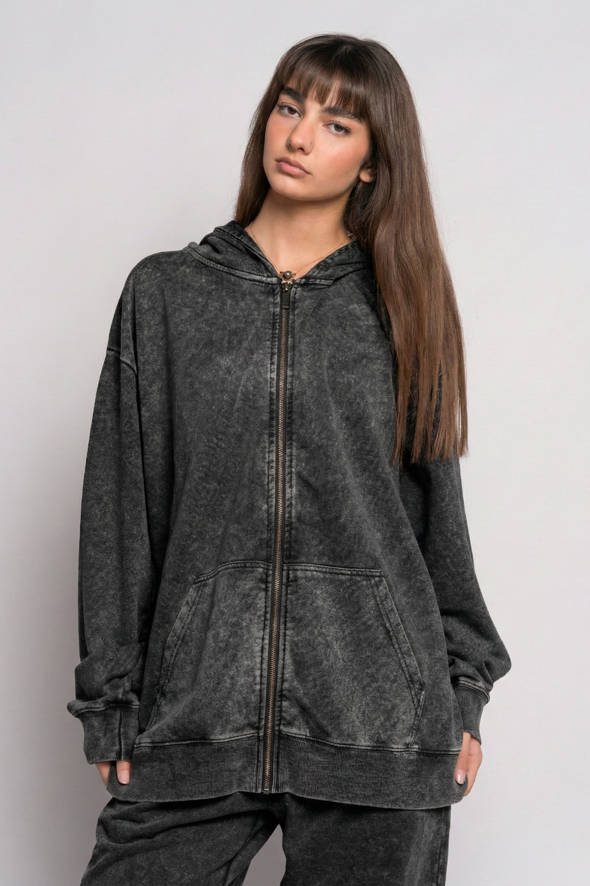 OAMY Soft Lounge Zip Set in Black