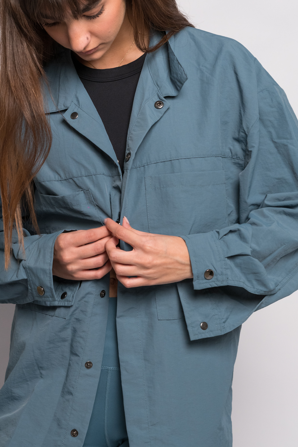 OAMY Oversized Shacket in Petrol