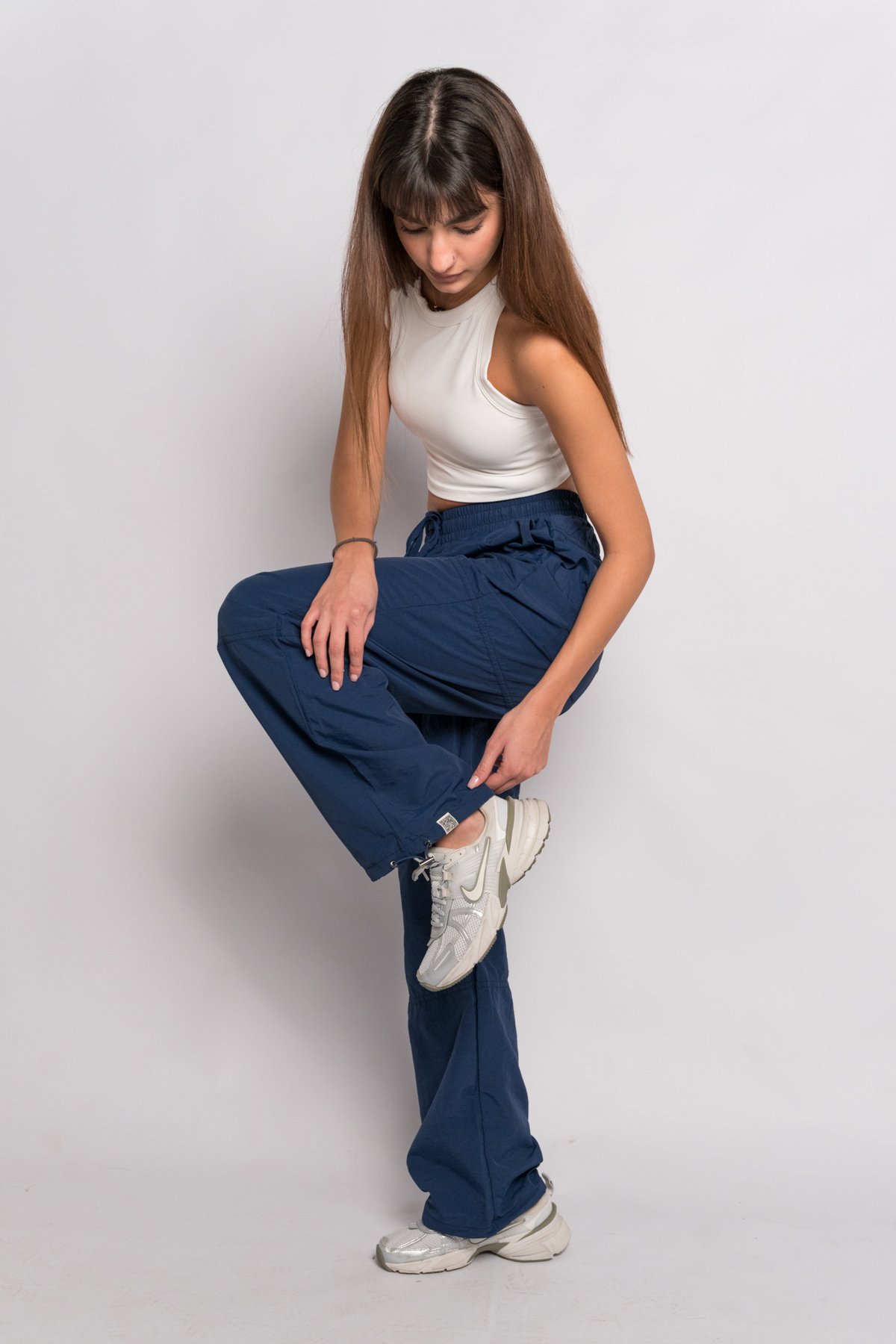 OAMY Adjustable Straight Pant in Navy