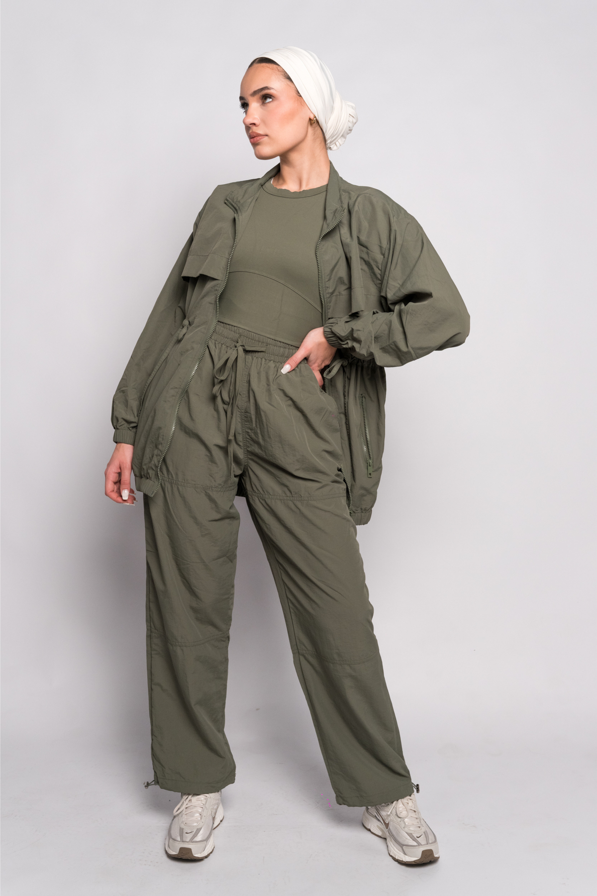OAMY Utility Zip Jacket in Olive