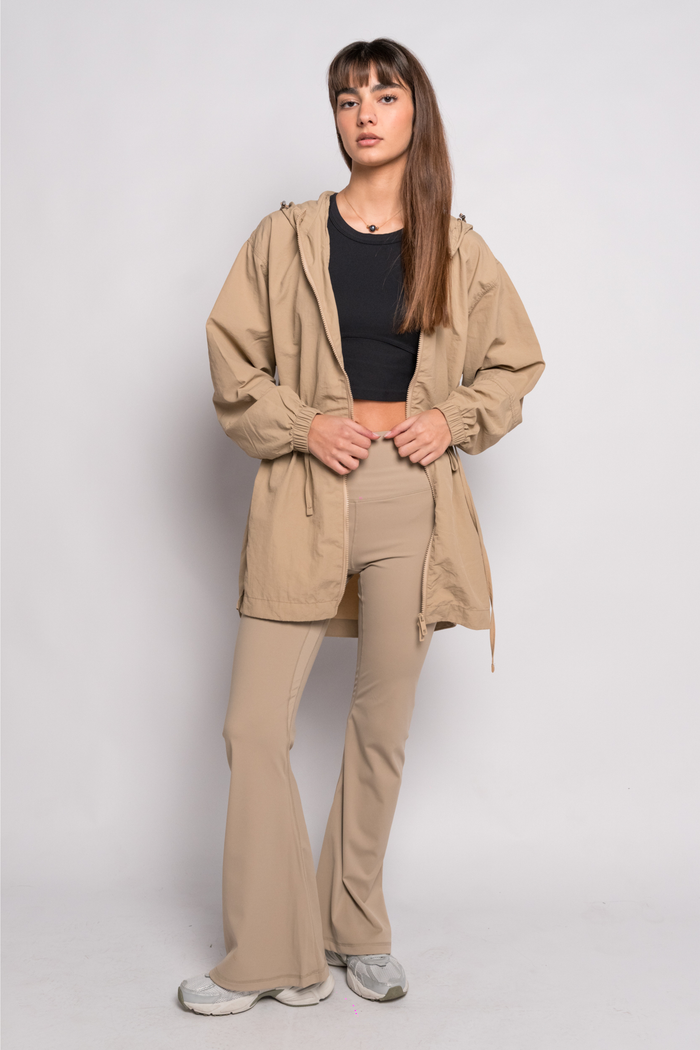OAMY Relaxed Zip Jacket in Beige