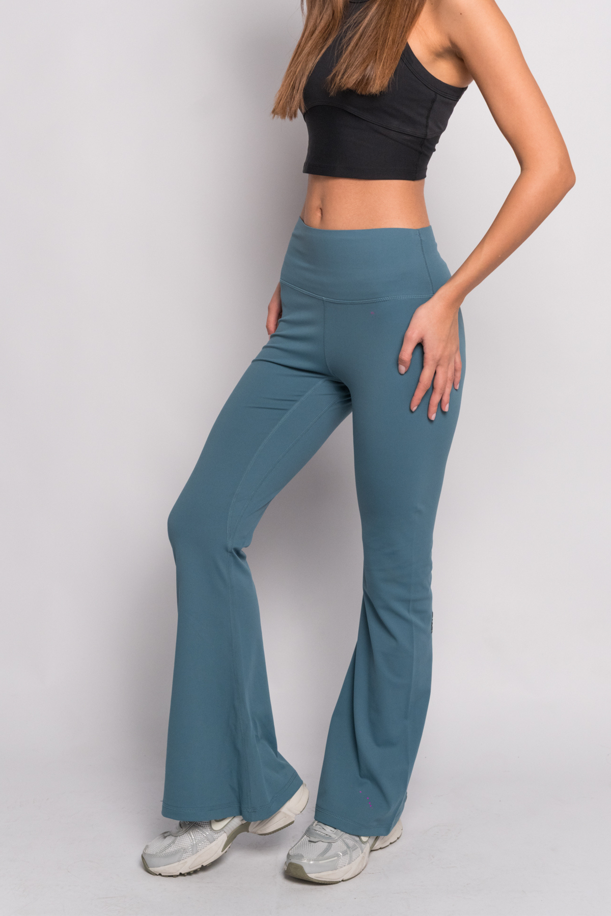 OAMY Soft Skin Flared Pant in Petrol