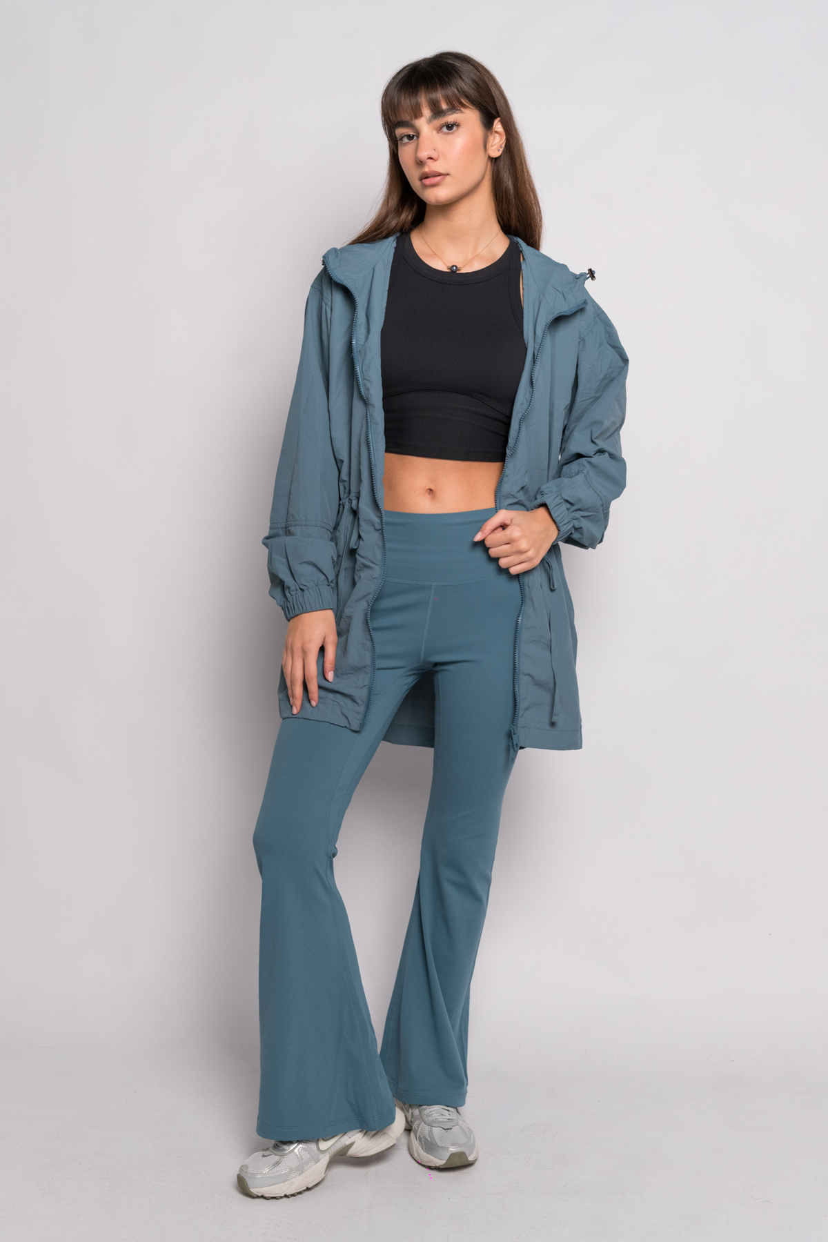 OAMY Relaxed Zip Jacket in Petrol
