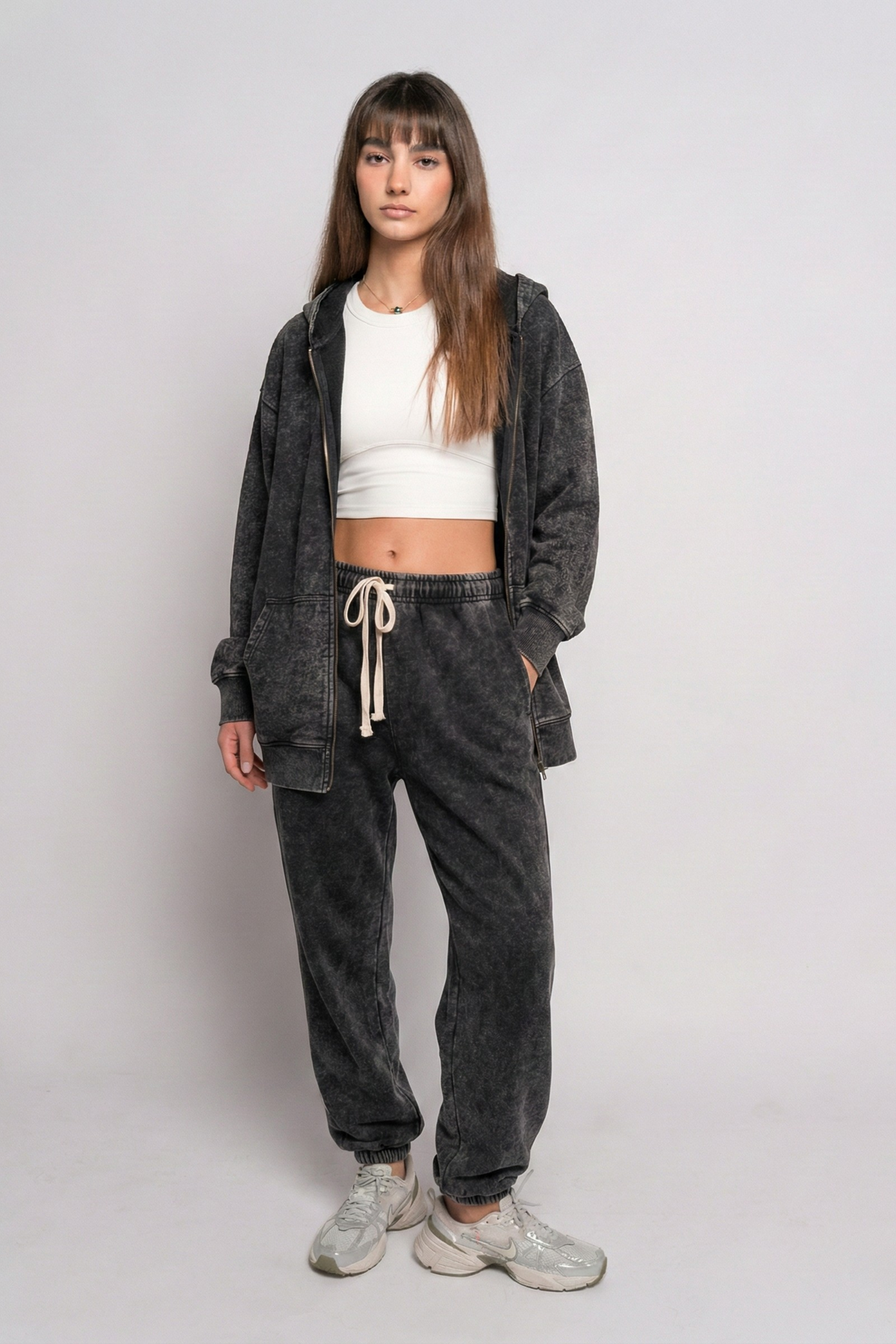 OAMY Soft Lounge Zip Set in Black