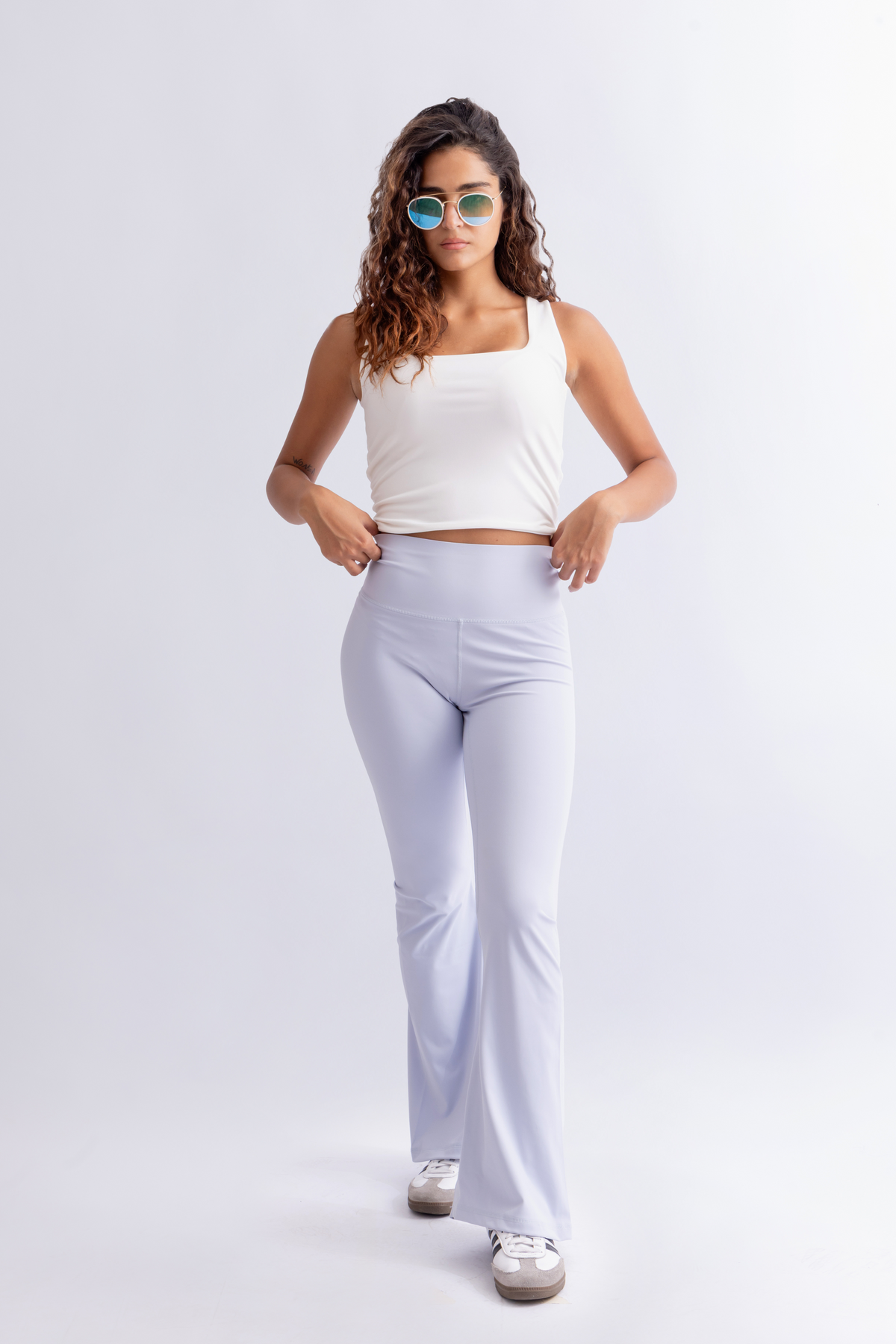 OAMY Yoga Flared Pant in Baby Blue
