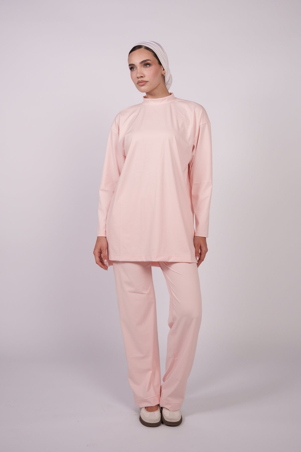 OAMY Oversized Long Yoga Sleeve Top in Powder Pink