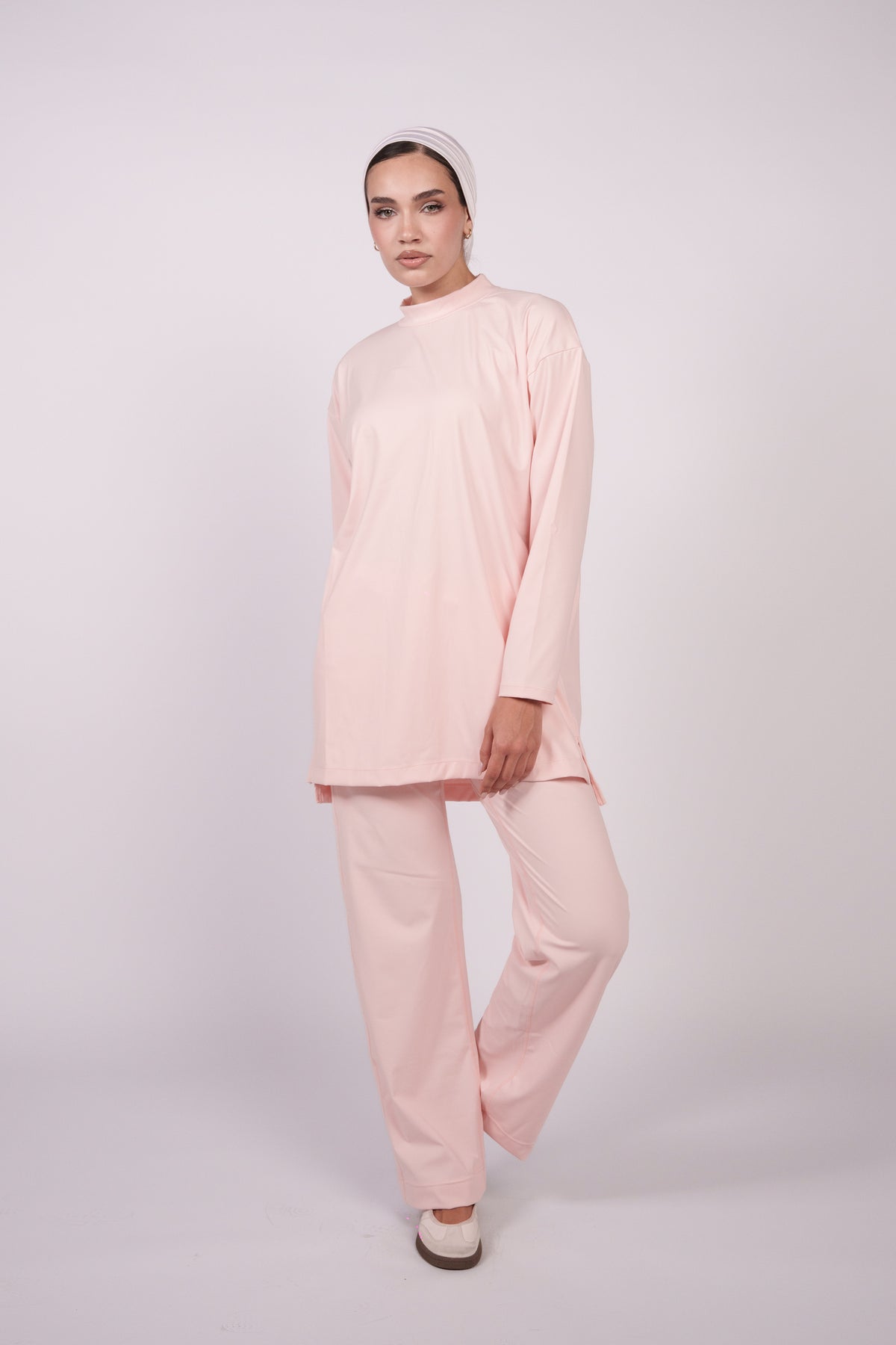 OAMY Oversized Long Yoga Sleeve Top in Powder Pink