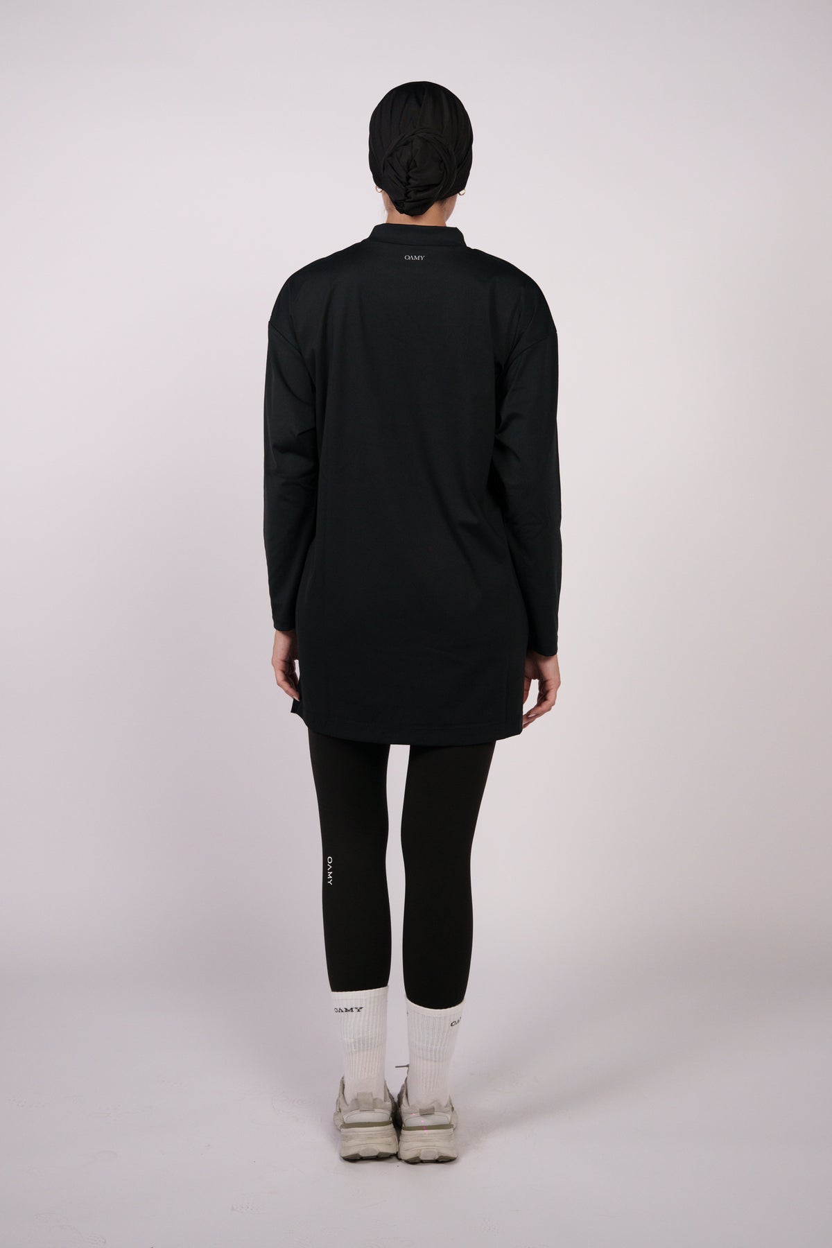 OAMY Oversized Long Yoga Sleeve Top in Black