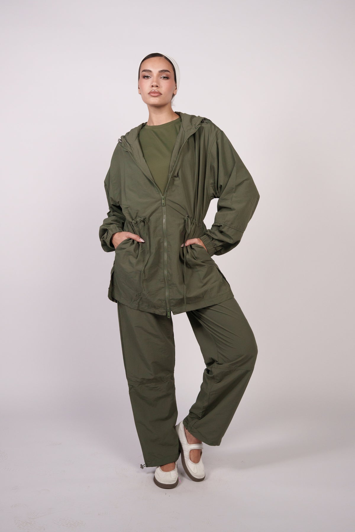 OAMY Relaxed Zip Jacket in Olive