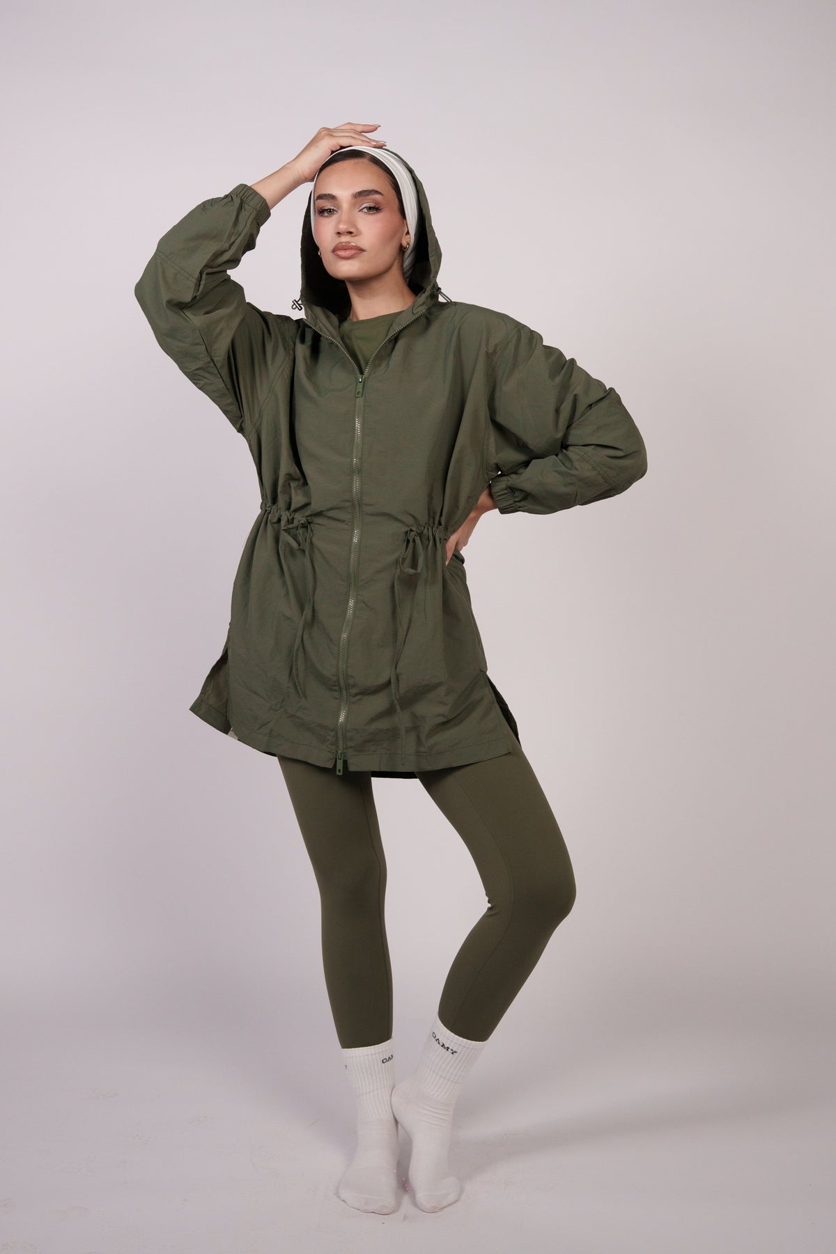 OAMY Relaxed Zip Jacket in Olive