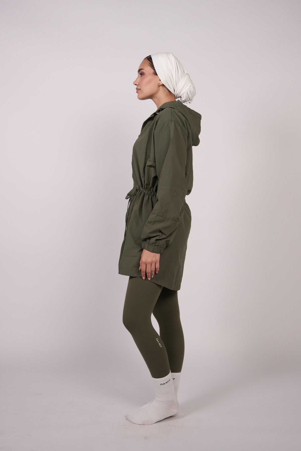 OAMY Relaxed Zip Jacket in Olive
