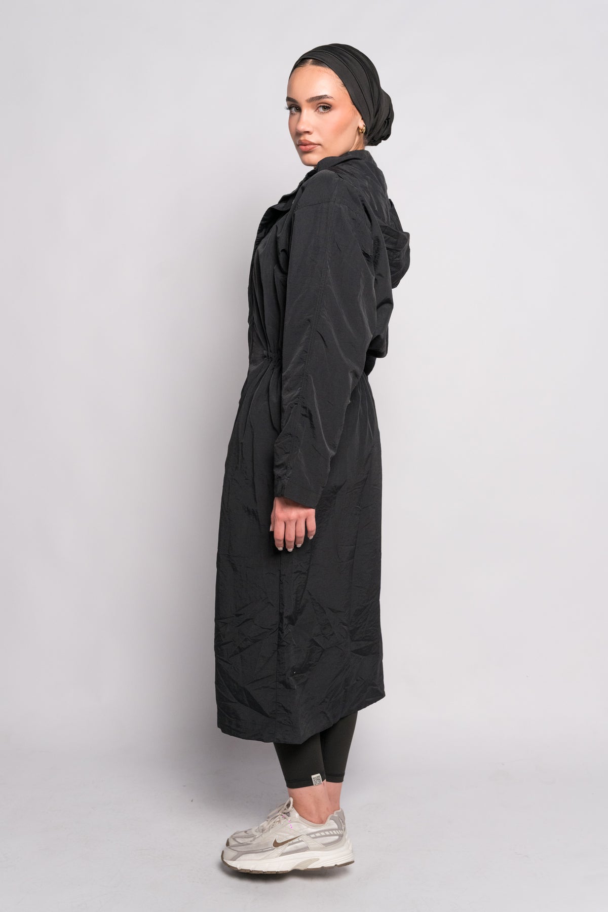 OAMY Relaxed Longline Zip Jacket in Black