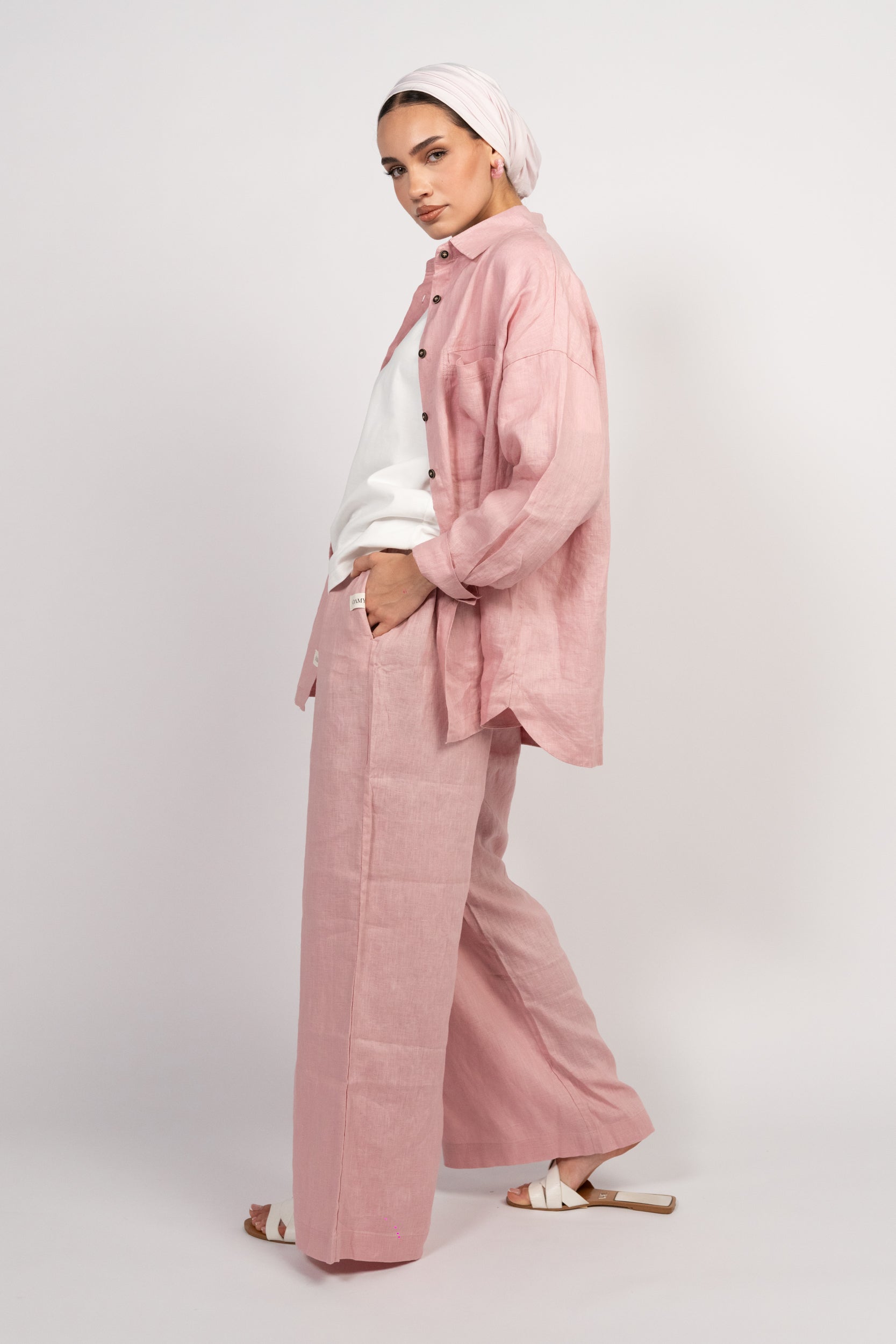 100% Linen Shirt Set