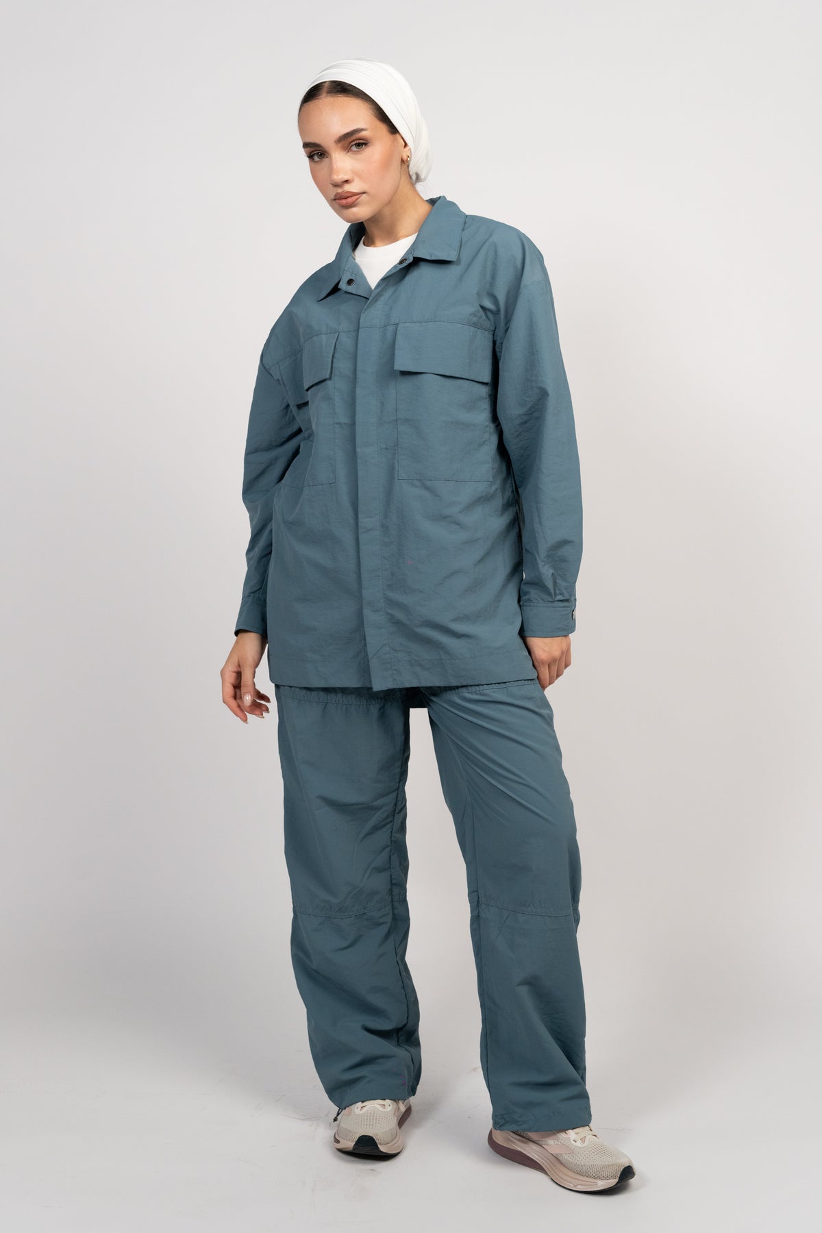 OAMY Adjustable Straight Pant in Petrol
