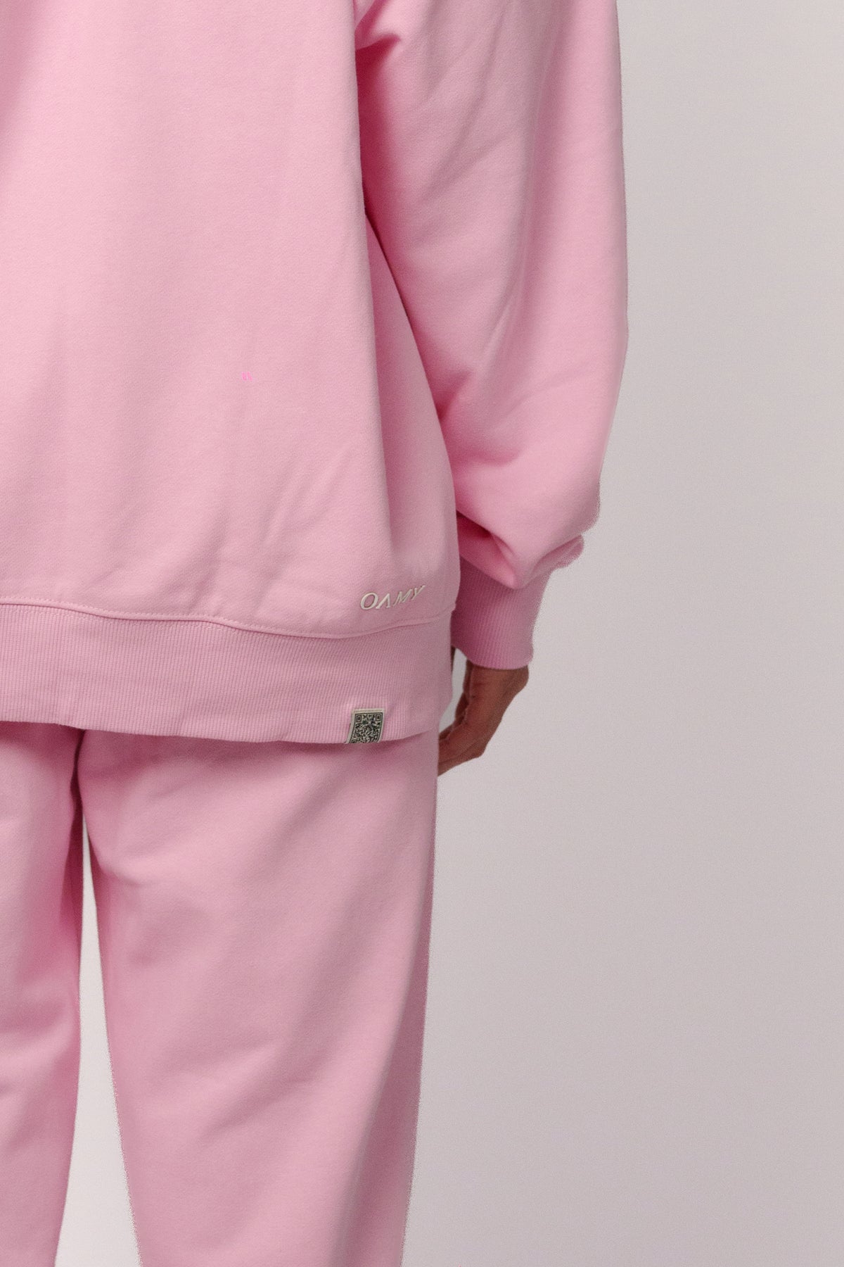 OAMY Oversized Zip Hoodie Set in Bubblegum Pink