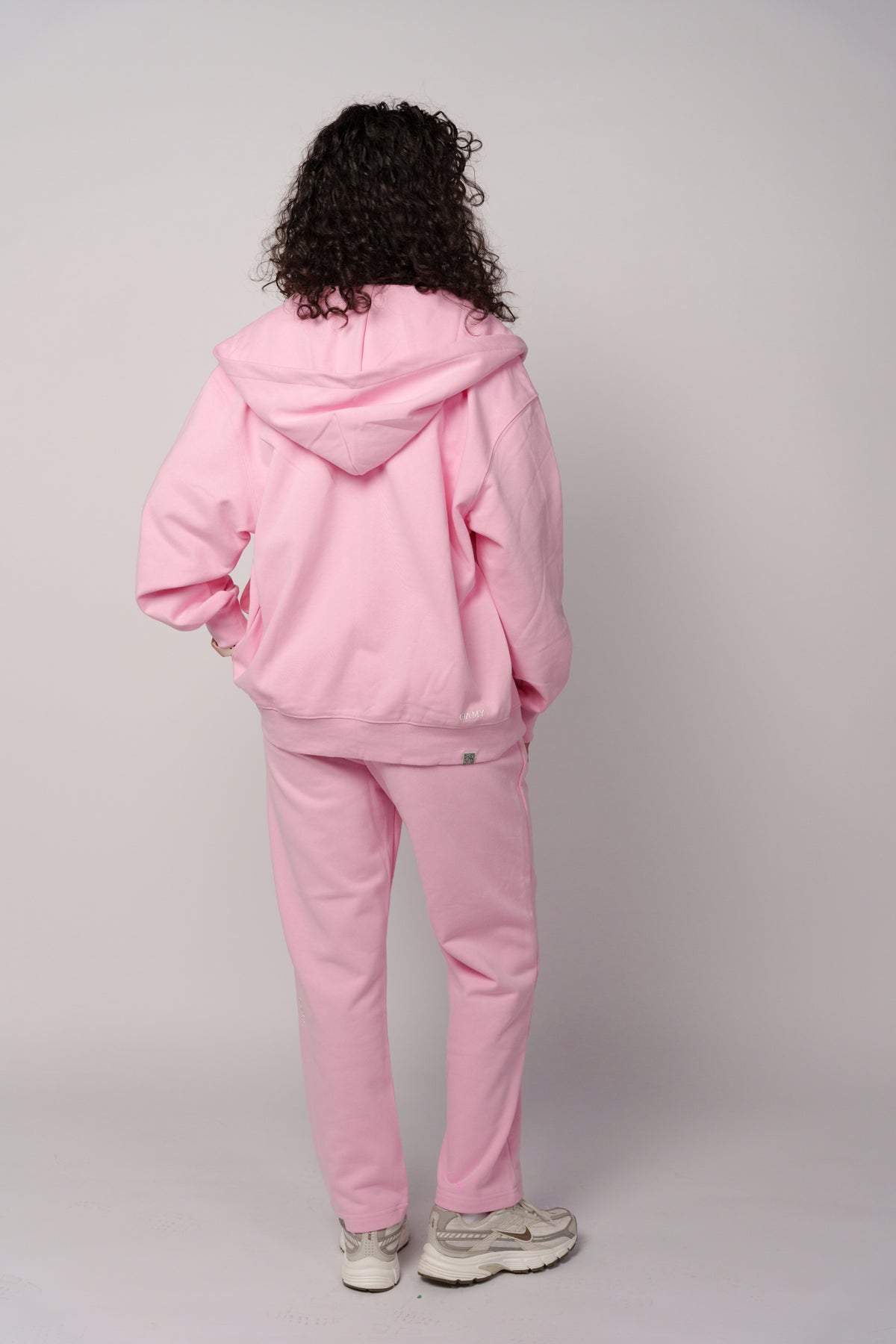 OAMY Oversized Zip Hoodie Set in Bubblegum Pink