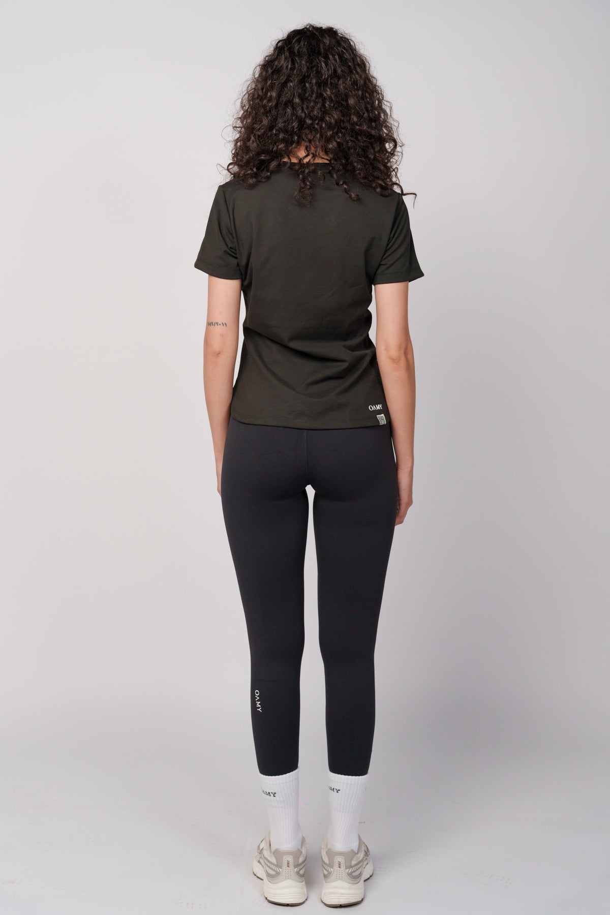 OAMY Regular Fit Curved Hem T-Shirt in Black