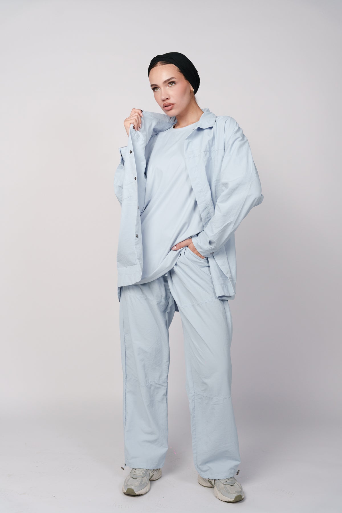 OAMY Adjustable Straight Pant in Baby Blue