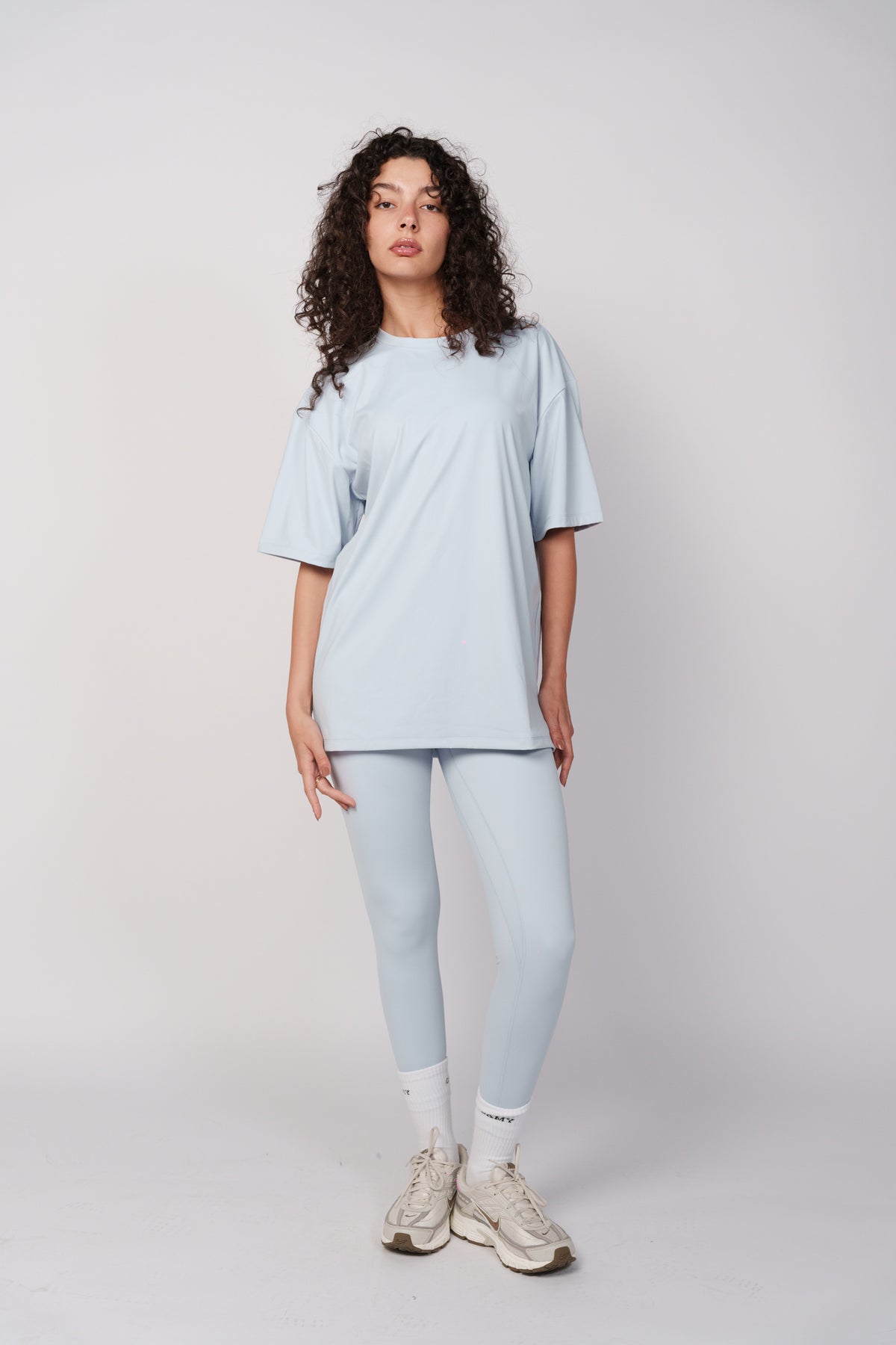 OAMY Oversized Yoga T-Shirt in Baby Blue