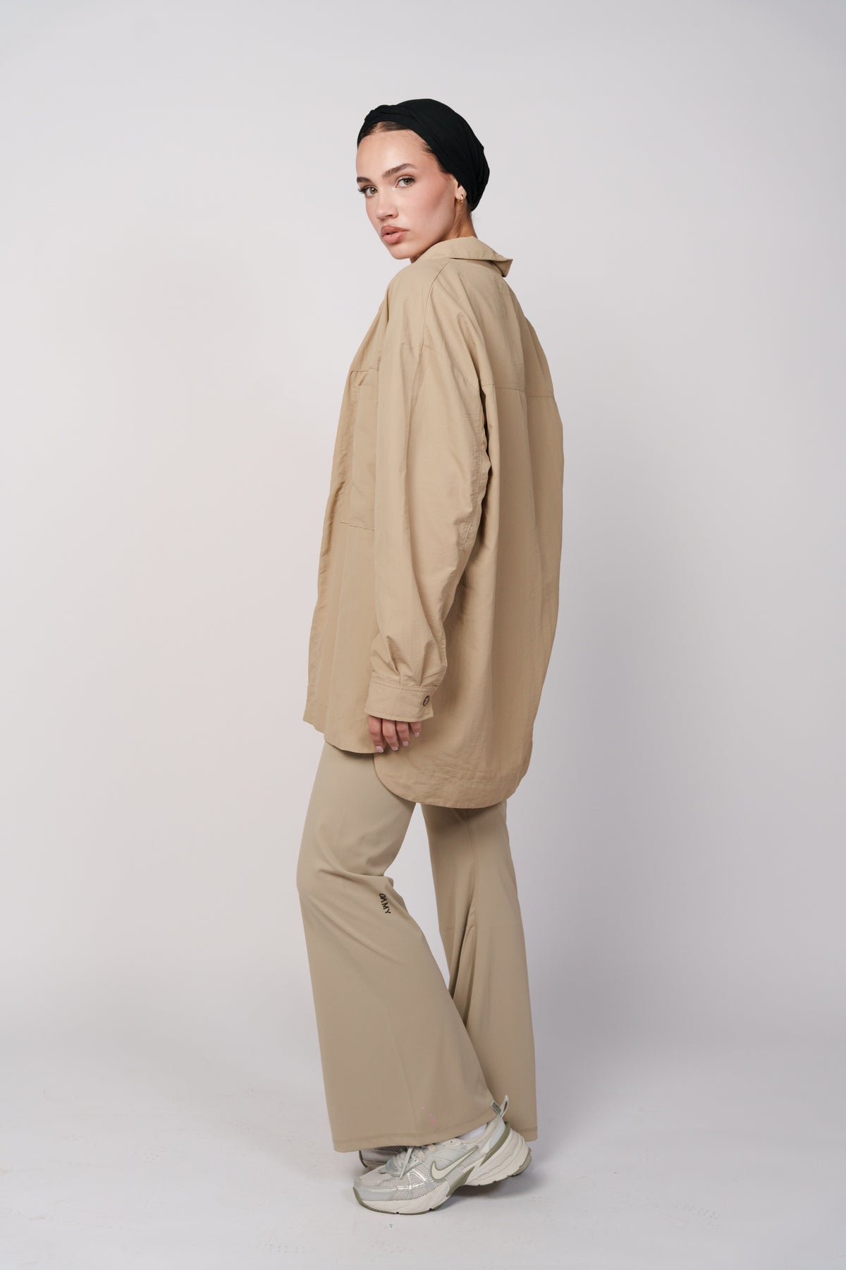 OAMY Oversized Shacket in Beige