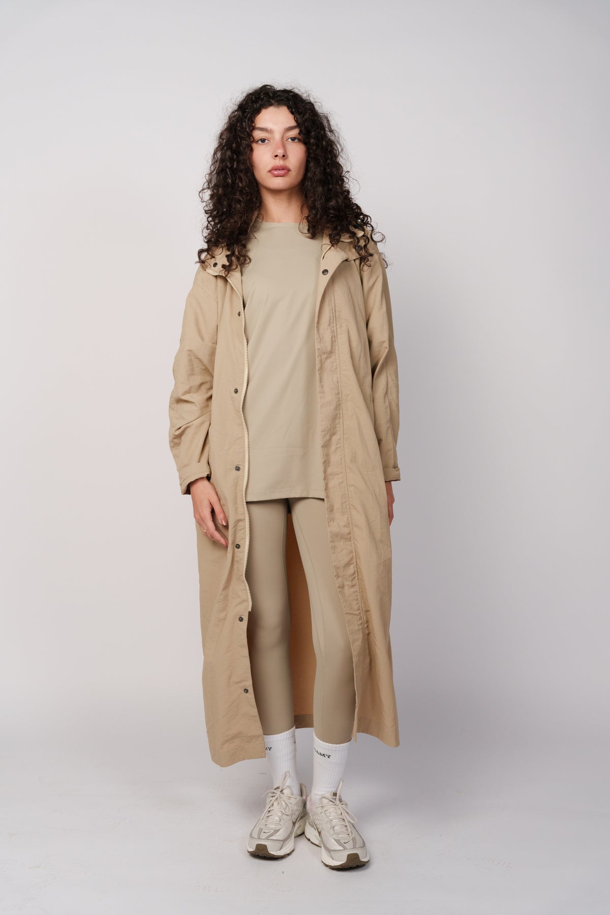 OAMY Oversized Yoga T-Shirt in Beige