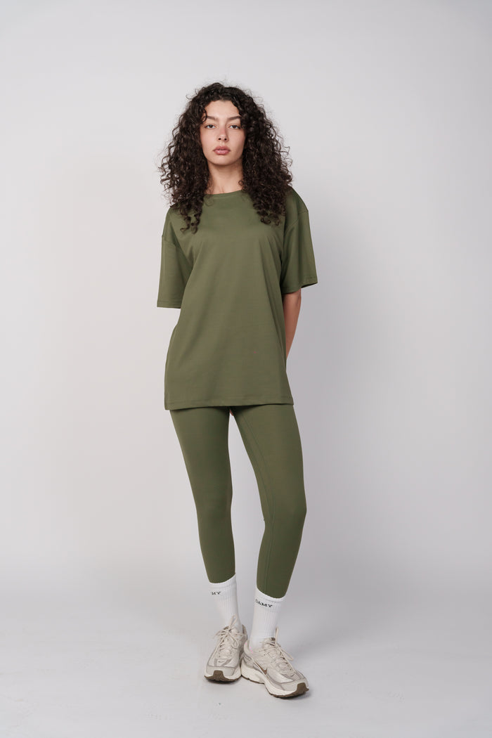 OAMY Oversized Softskin T-Shirt in Olive
