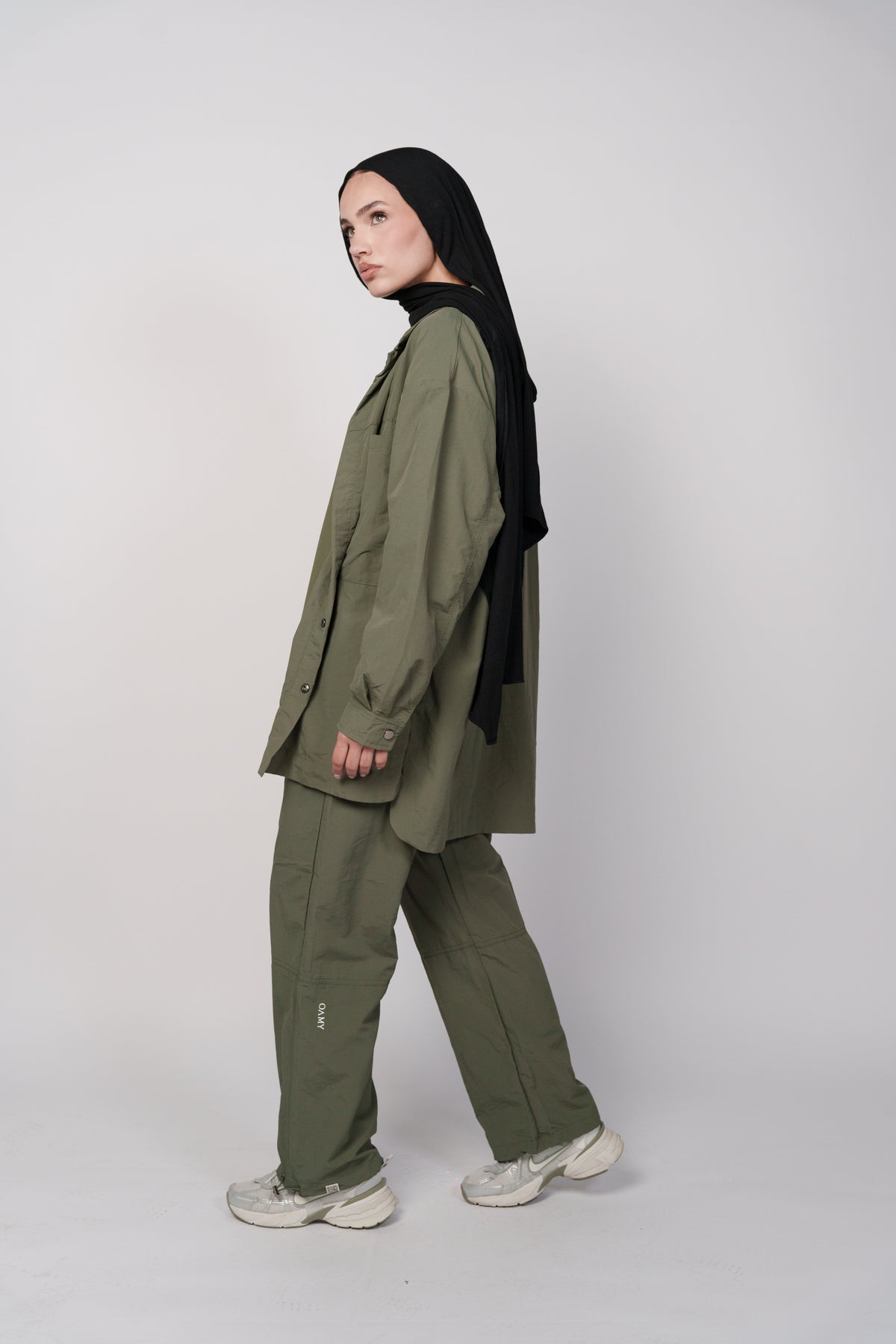 OAMY Oversized Shacket in Olive