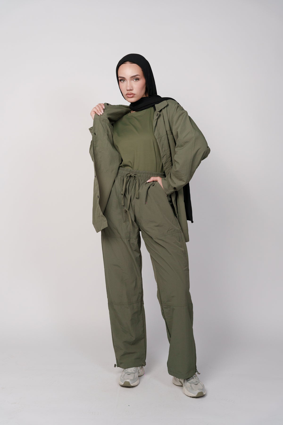OAMY Oversized Shacket in Olive