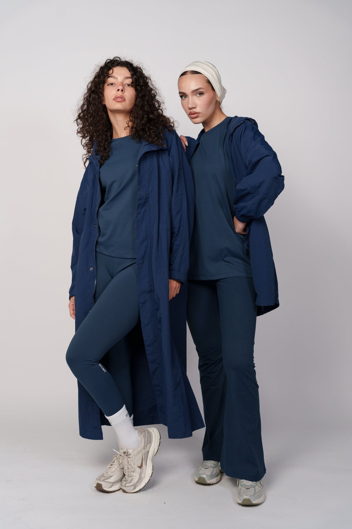 OAMY Regular Fit Curved Hem T-Shirt in Navy