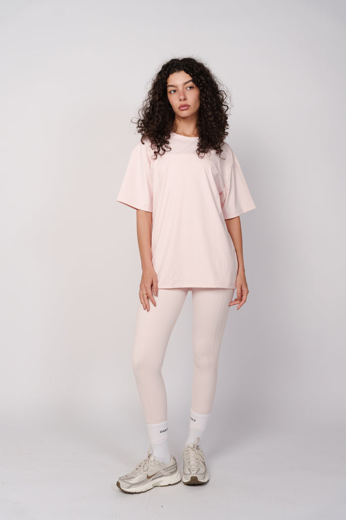 OAMY Oversized Yoga T-Shirt in Powder Pink
