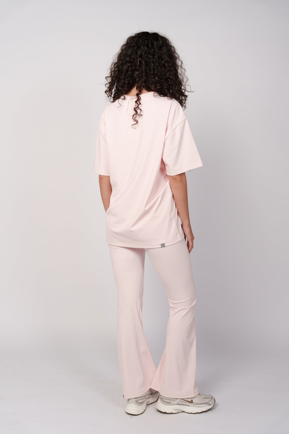 OAMY Oversized Yoga T-Shirt in Powder Pink