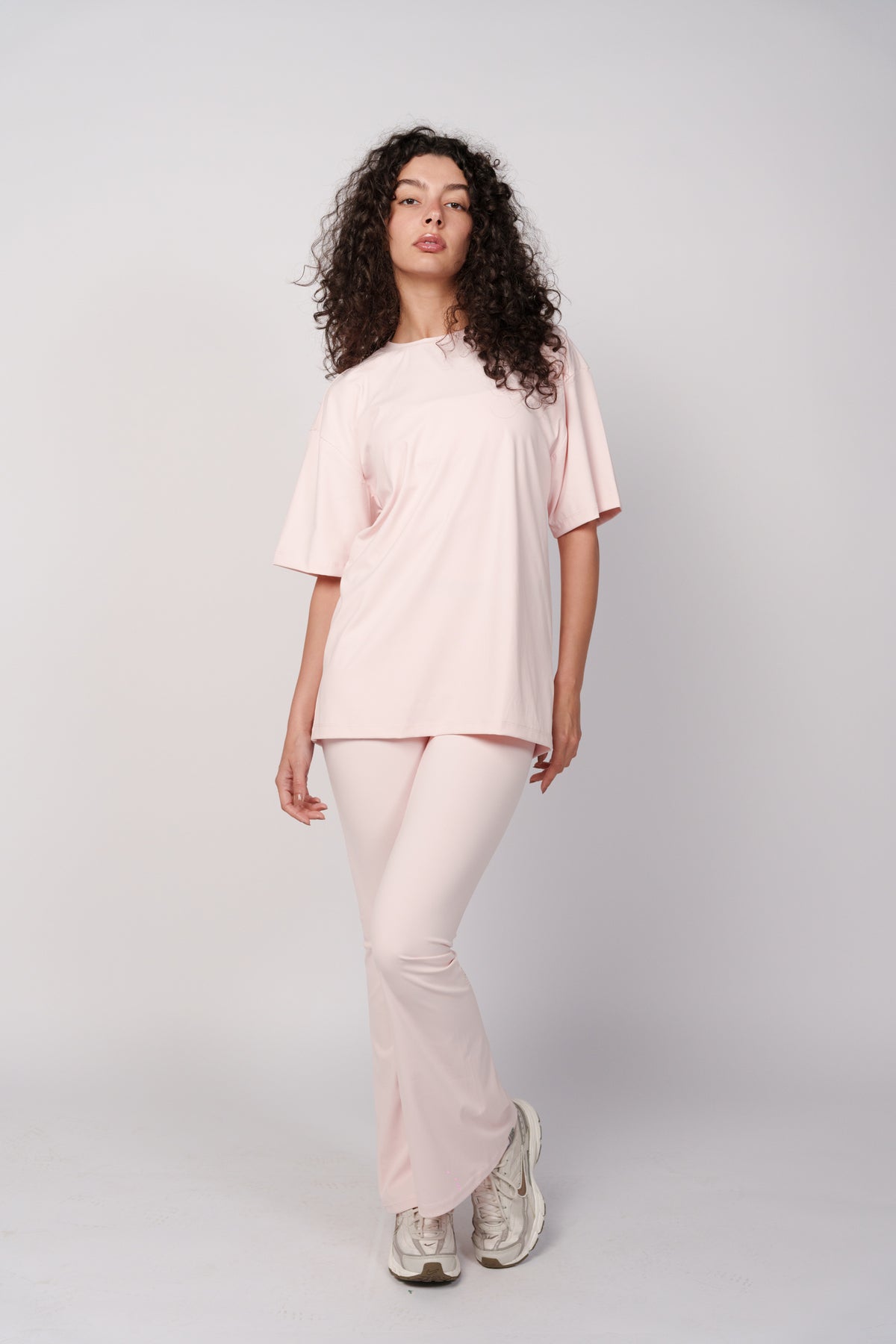 OAMY Oversized Yoga T-Shirt in Powder Pink