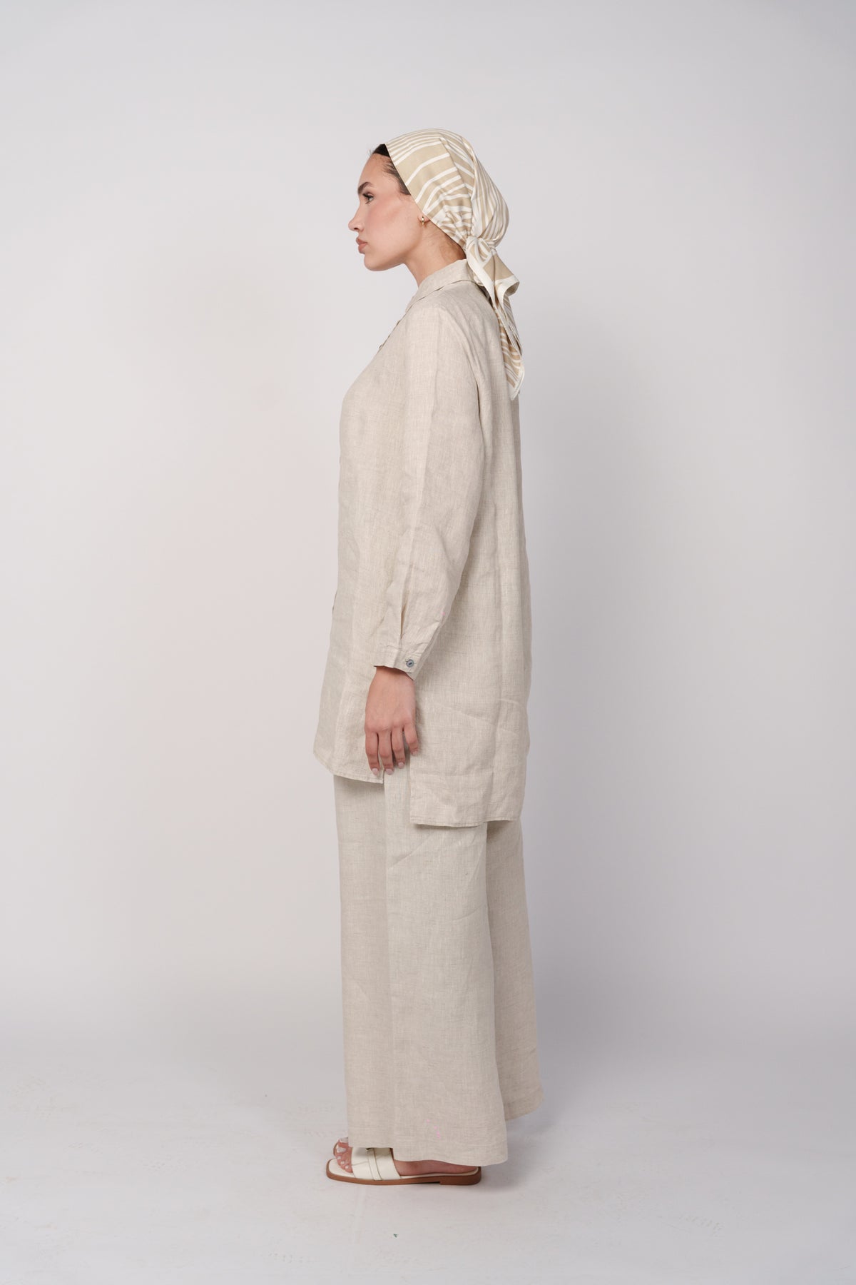 OAMY 100% Linen Relaxed Set — Natural