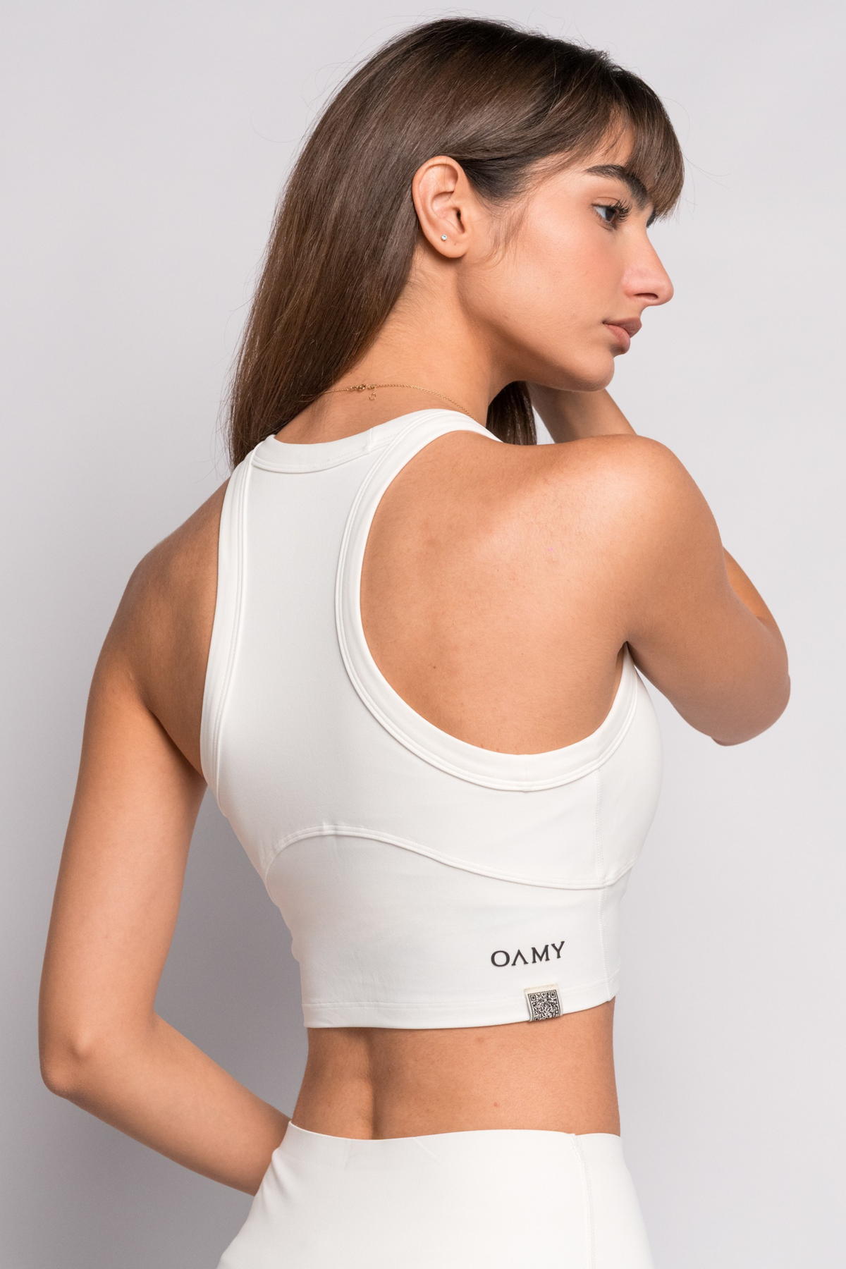 OAMY Soft-Skin Padded Crop in White