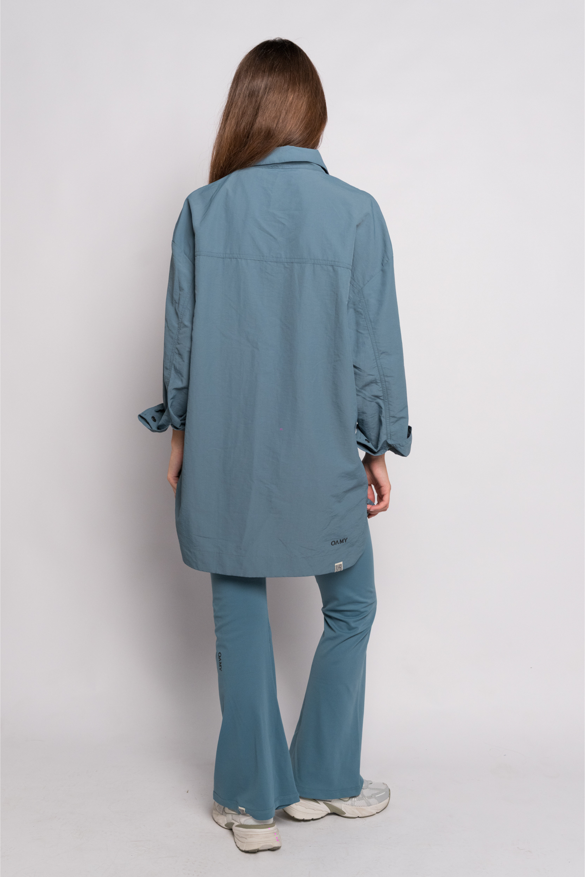 OAMY Soft Skin Flared Pant in Petrol